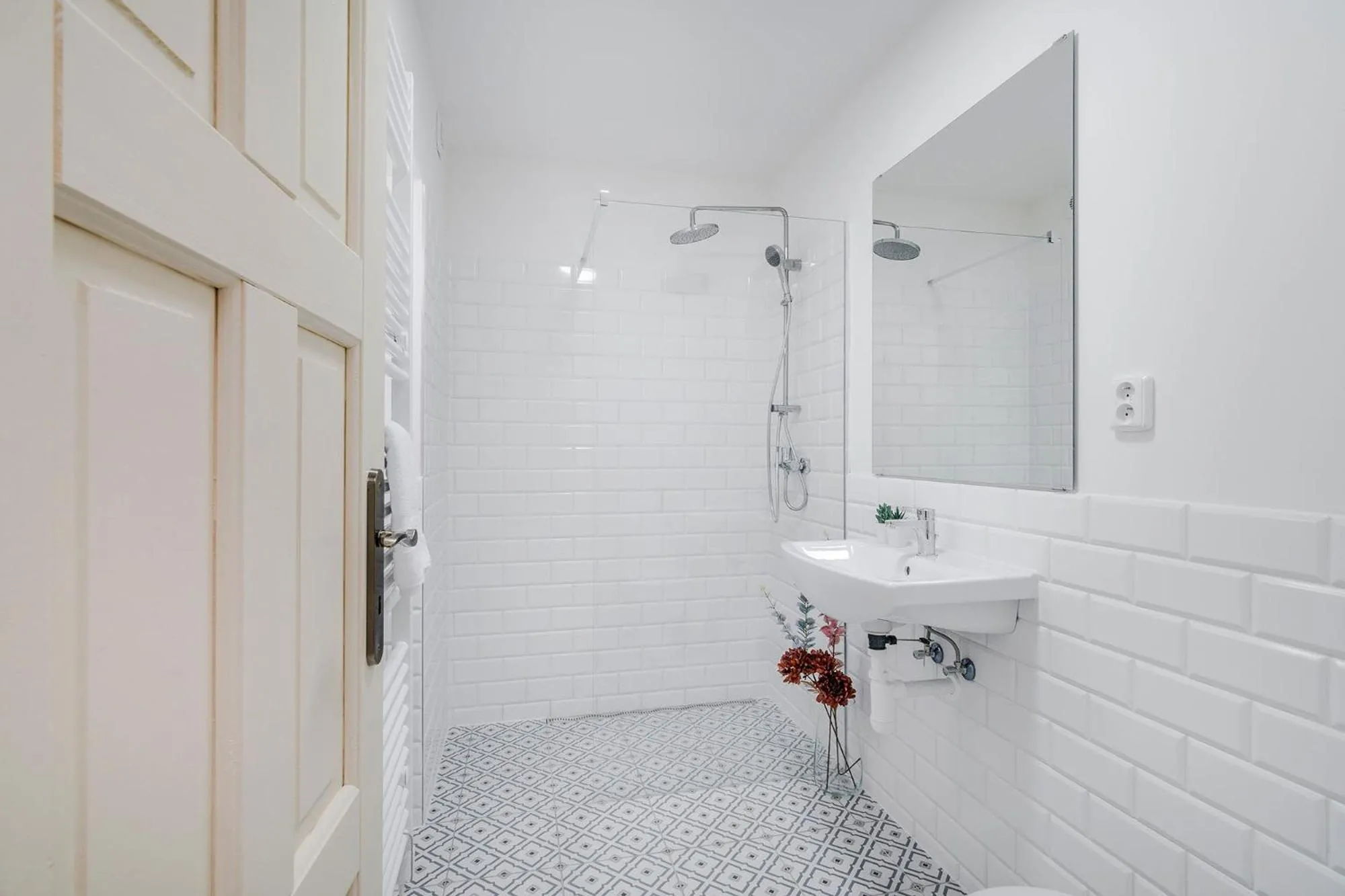 Bathroom in Florenc Apartments Prague 1 by Michal&Friends