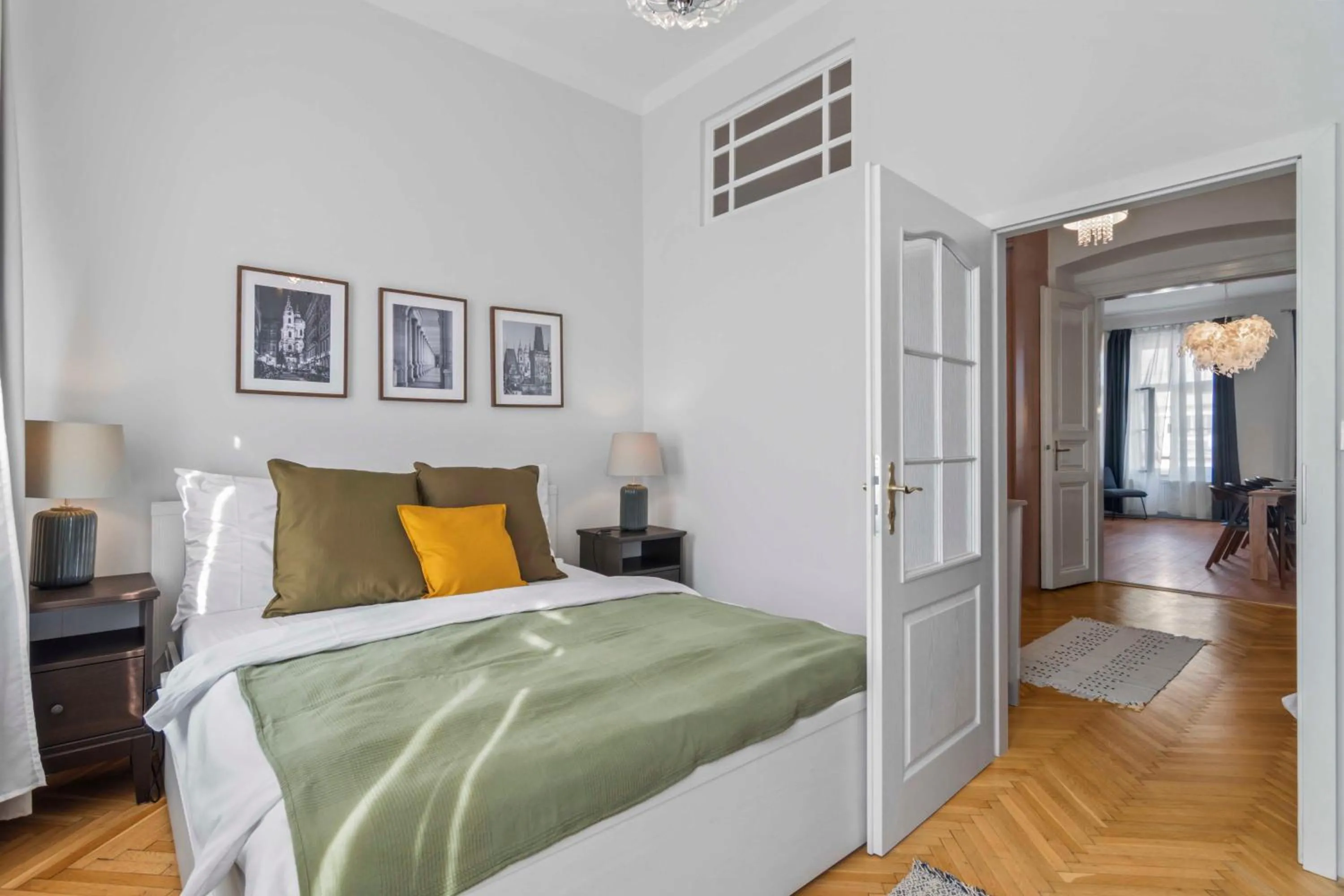 Bedroom, Bed in Florenc Apartments Prague 1 by Michal&Friends