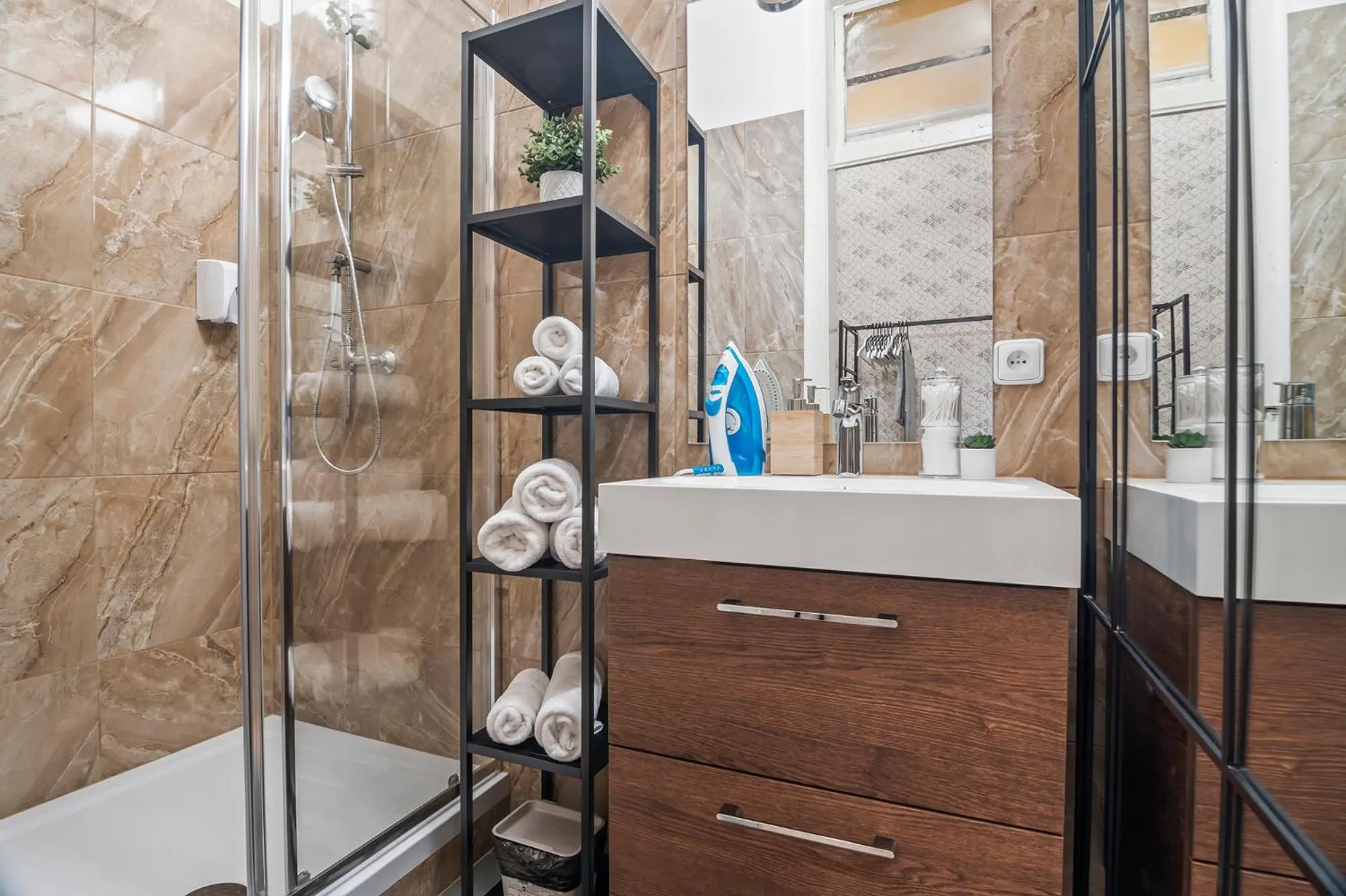 Bathroom in Florenc Apartments Prague 1 by Michal&Friends