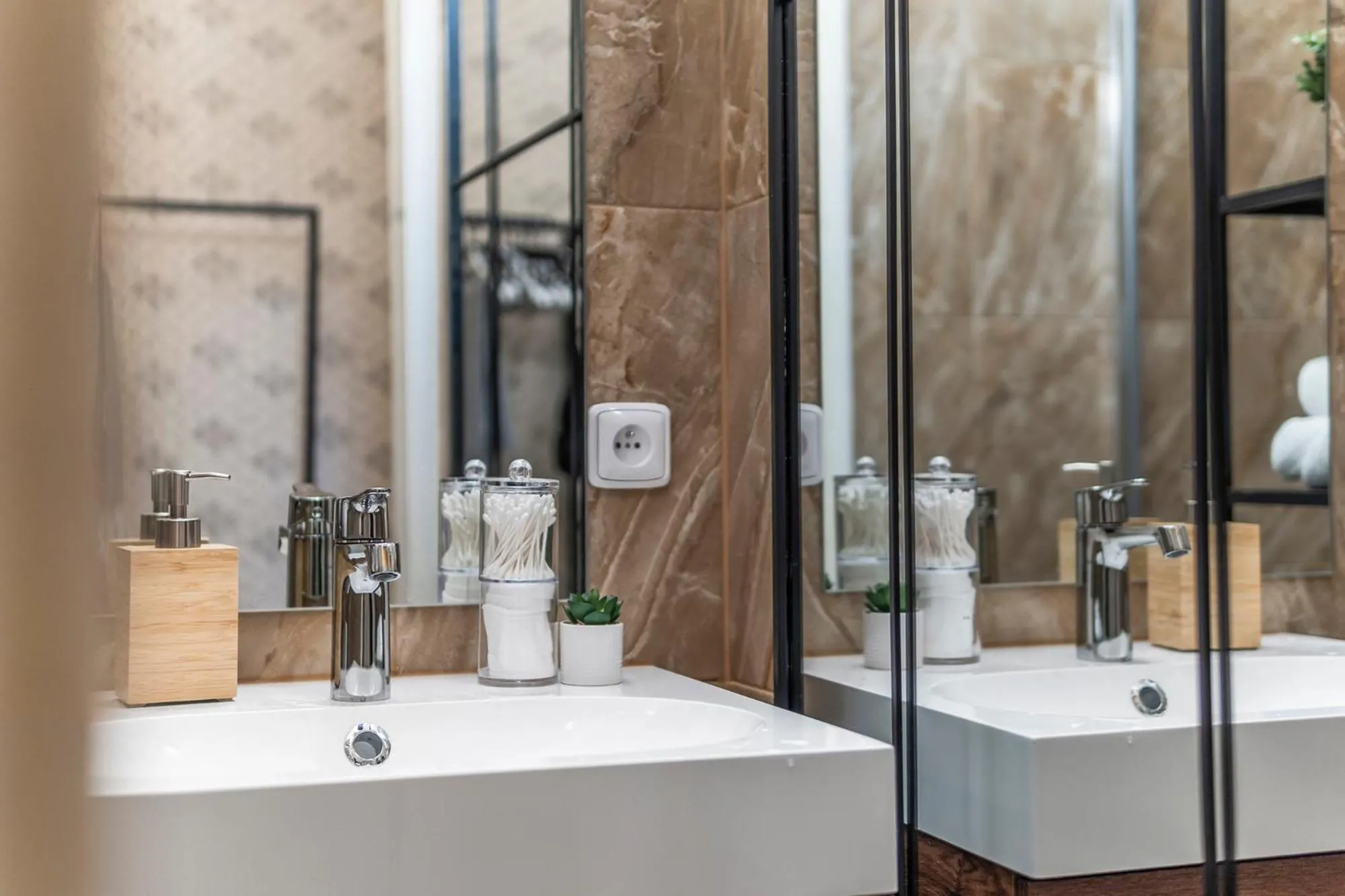 Bathroom in Florenc Apartments Prague 1 by Michal&Friends