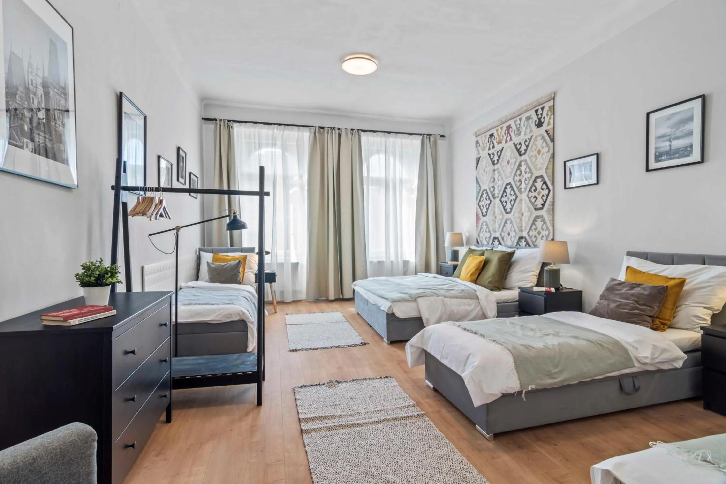Bedroom, Bed in Florenc Apartments Prague 1 by Michal&Friends