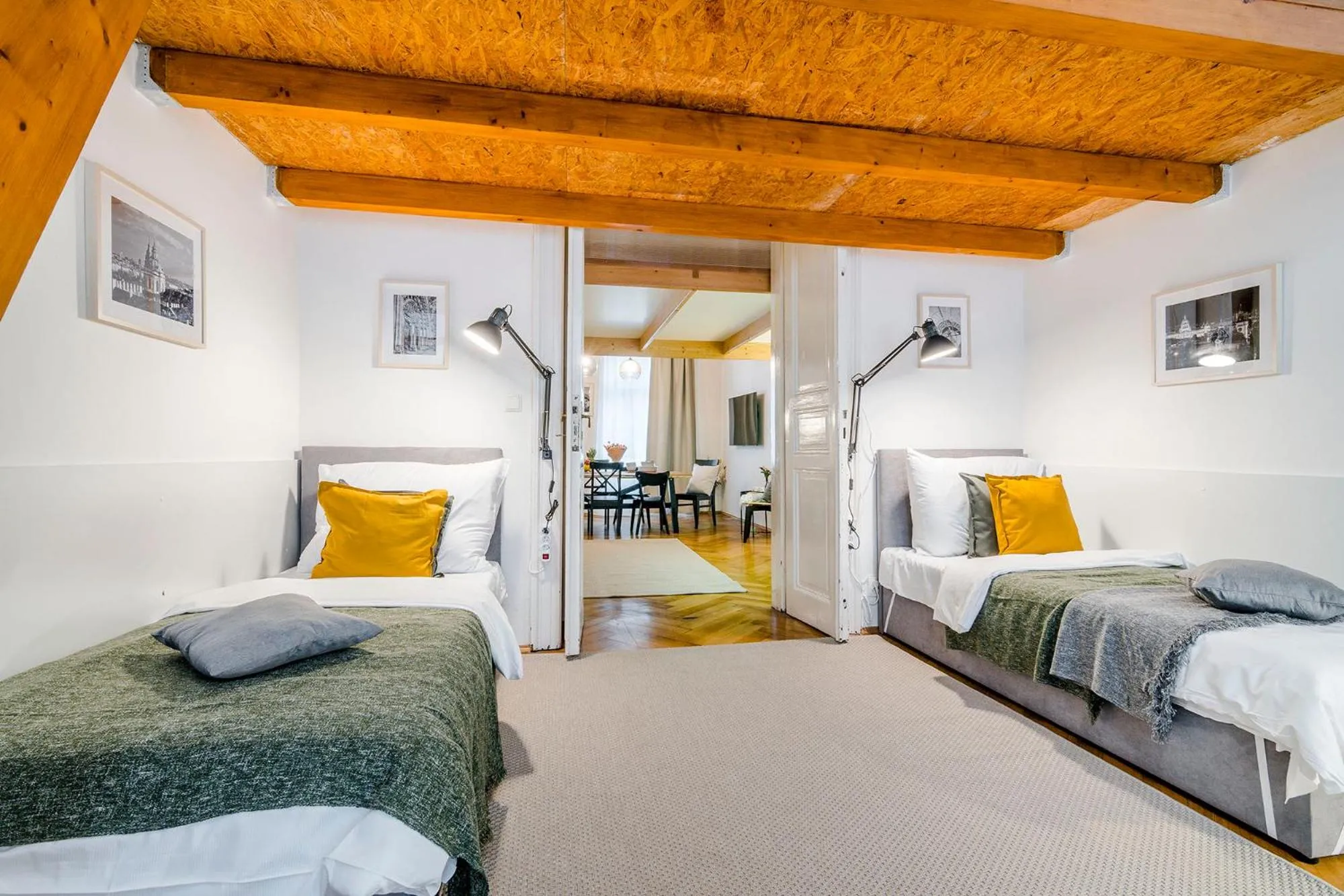 Bed in Florenc Apartments Prague 1 by Michal&Friends