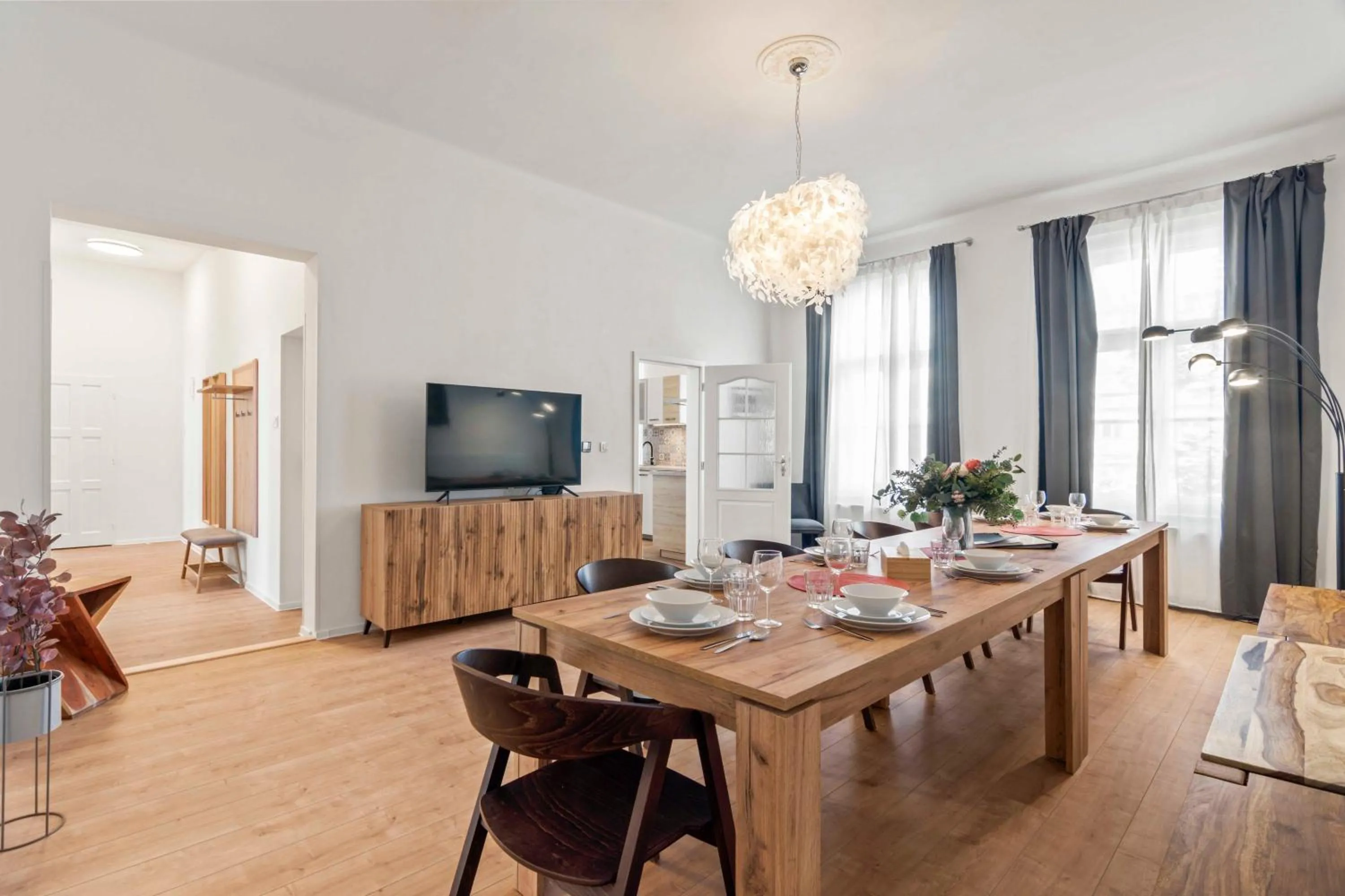 Living room in Florenc Apartments Prague 1 by Michal&Friends