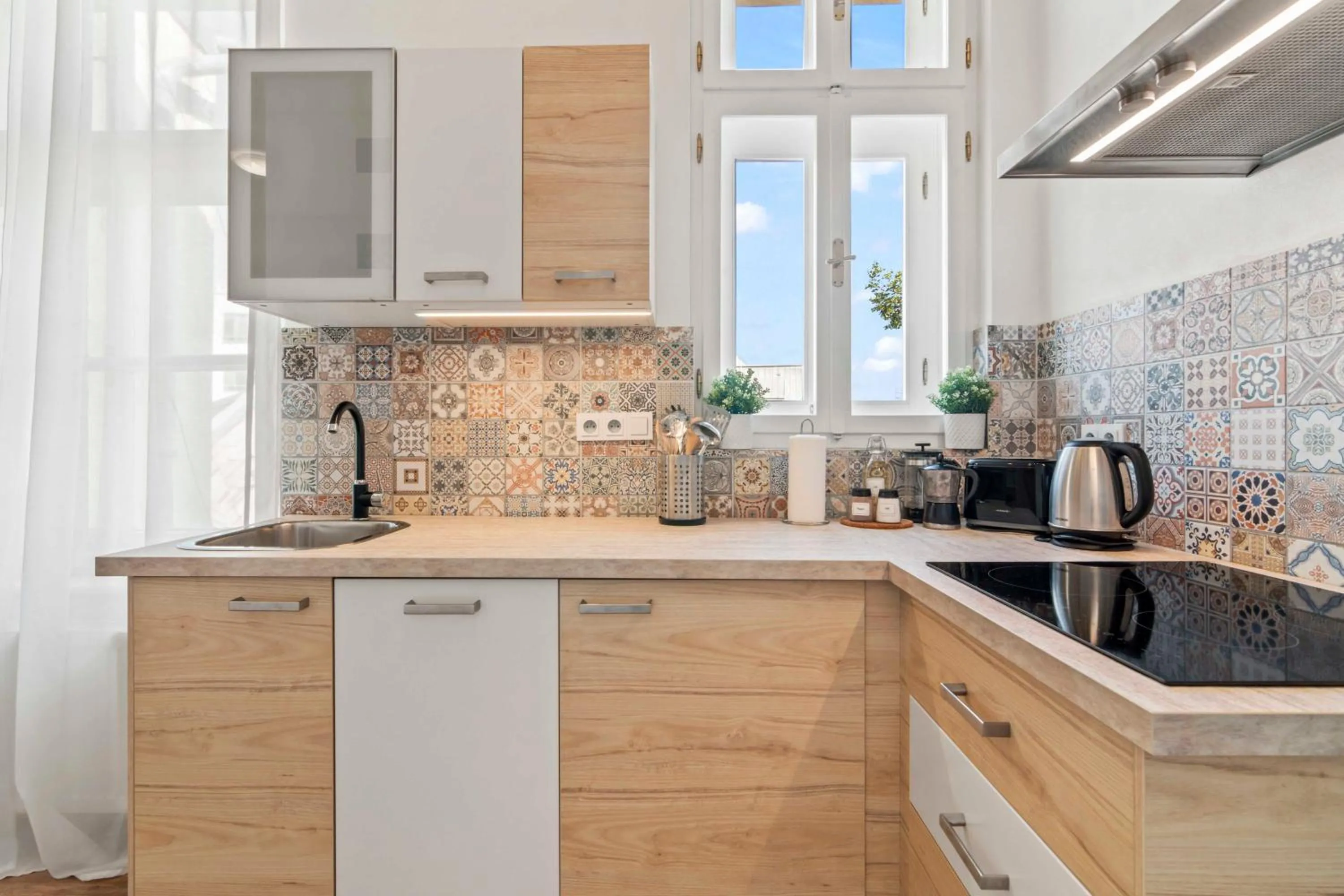 kitchen in Florenc Apartments Prague 1 by Michal&Friends