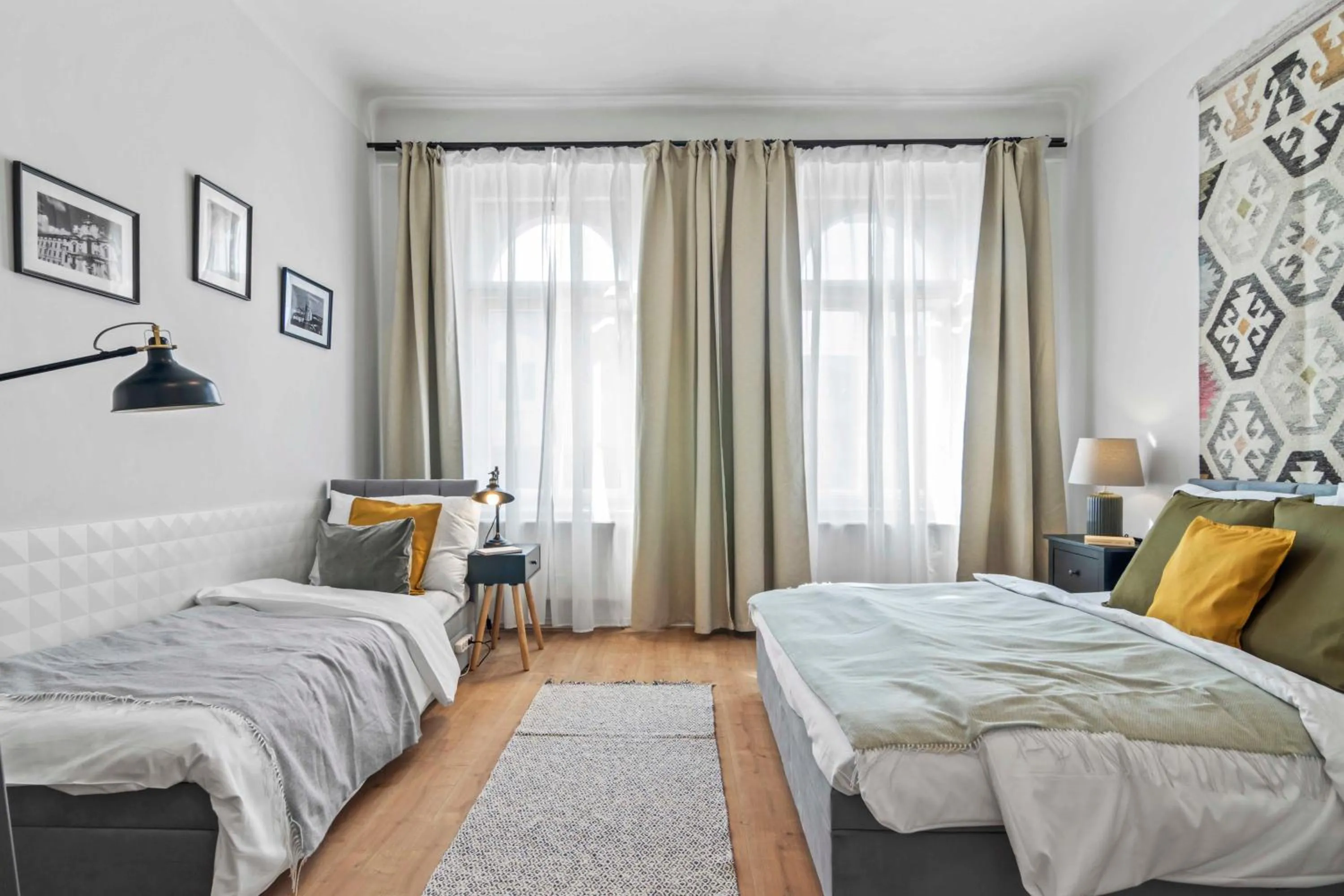 Bedroom, Bed in Florenc Apartments Prague 1 by Michal&Friends