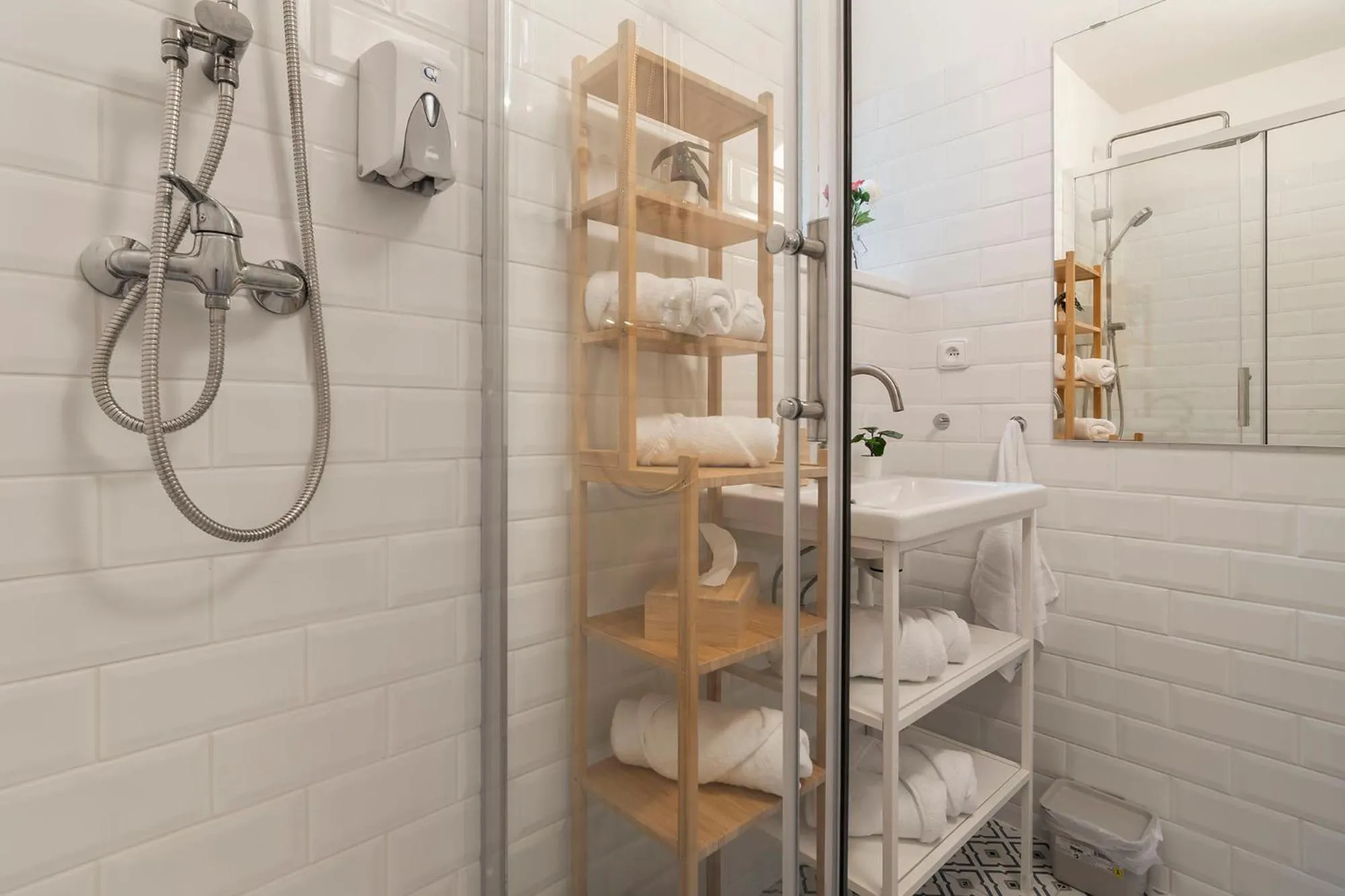 Shower in Florenc Apartments Prague 1 by Michal&Friends