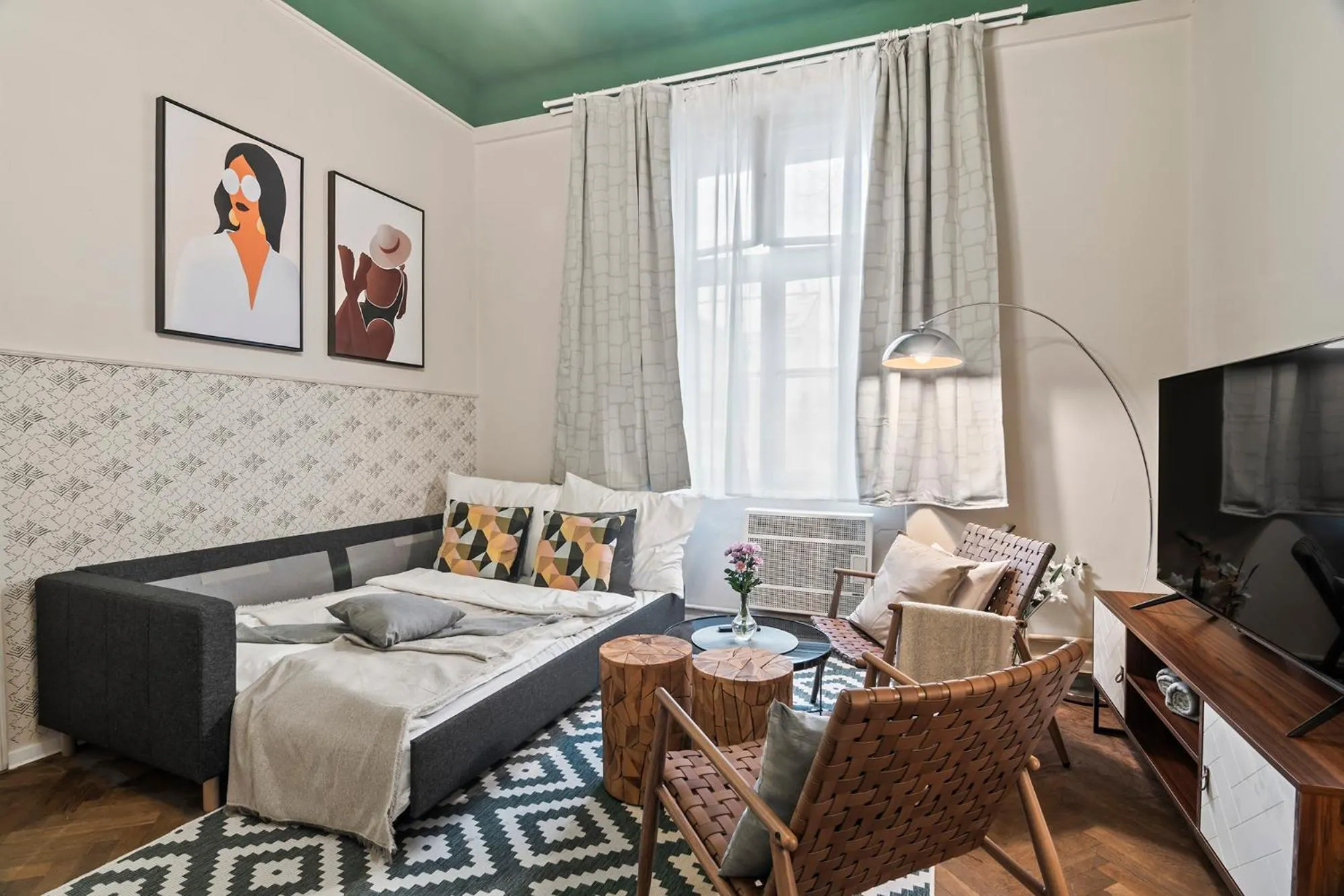 Bed in Florenc Apartments Prague 1 by Michal&Friends