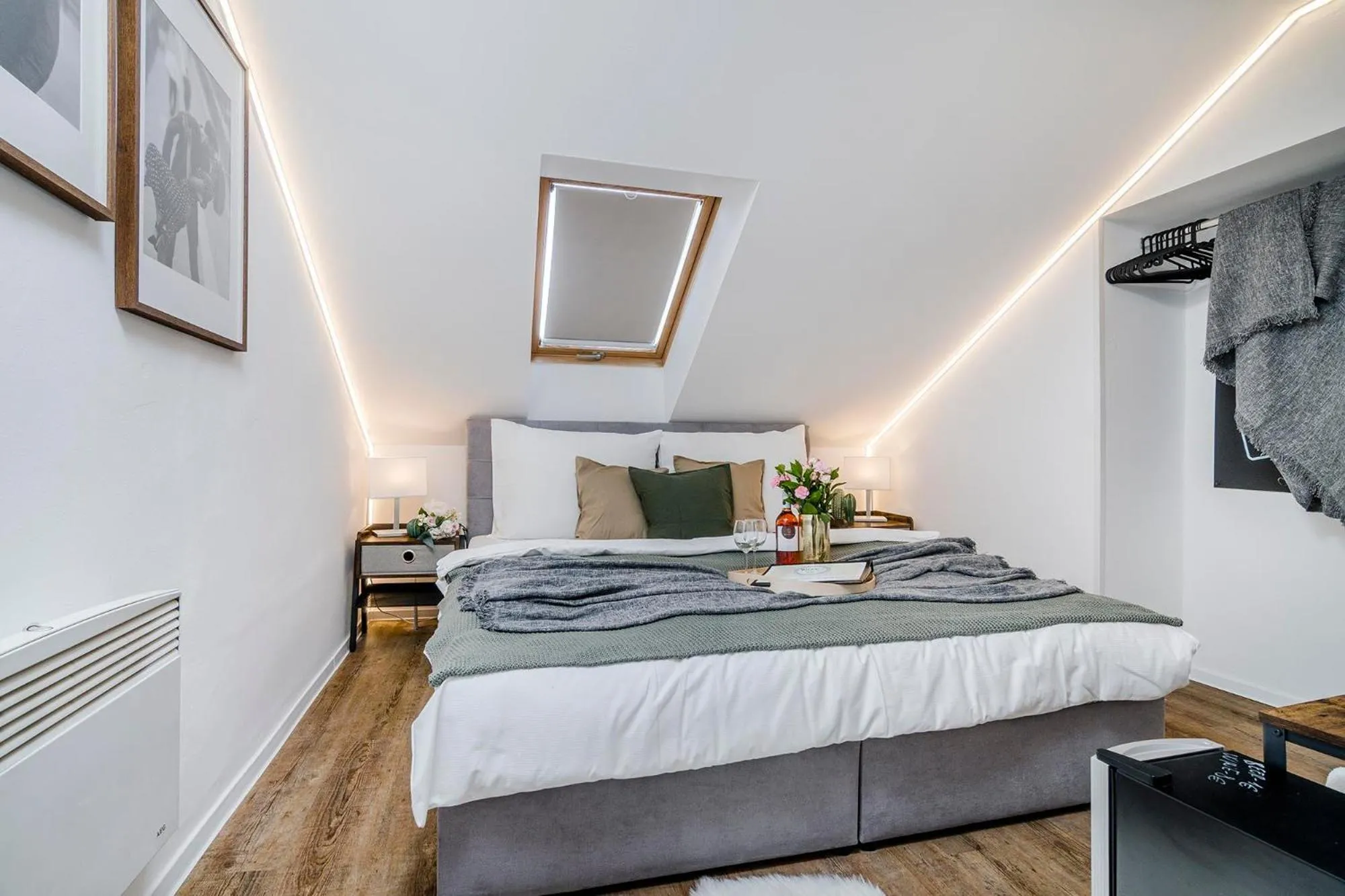 Bed in Florenc Apartments Prague 1 by Michal&Friends