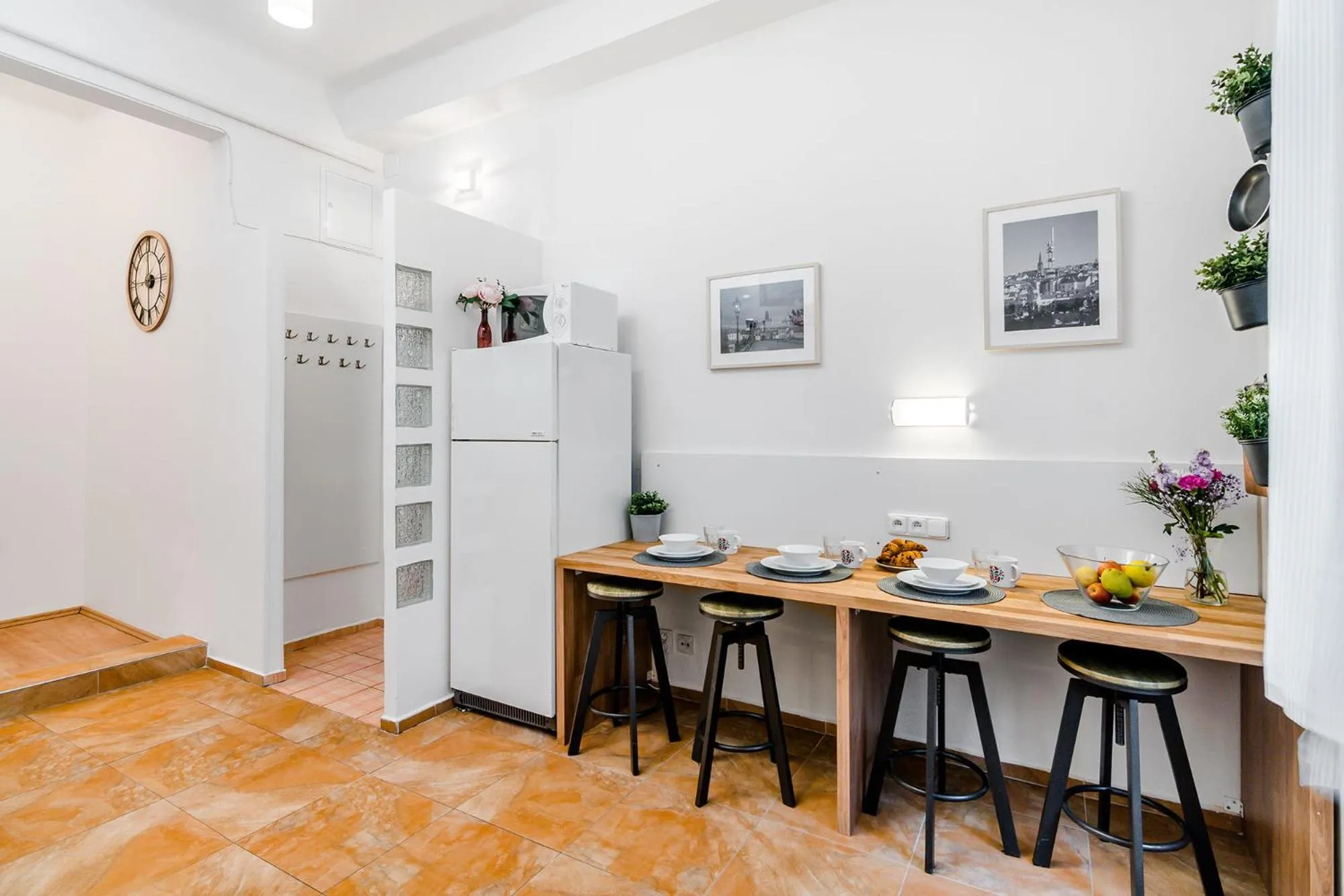 Dining area in Florenc Apartments Prague 1 by Michal&Friends