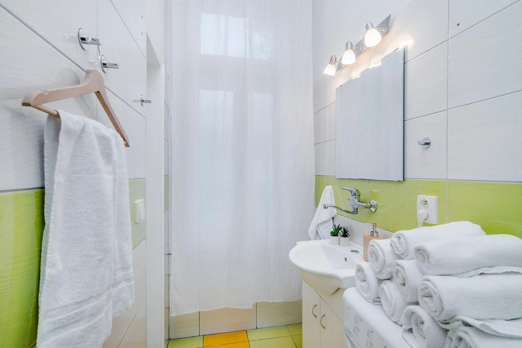 Bathroom in Florenc Apartments Prague 1 by Michal&Friends
