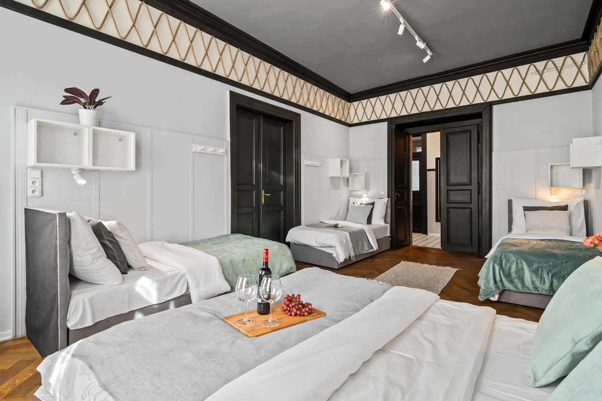 Bed in Florenc Apartments Prague 1 by Michal&Friends