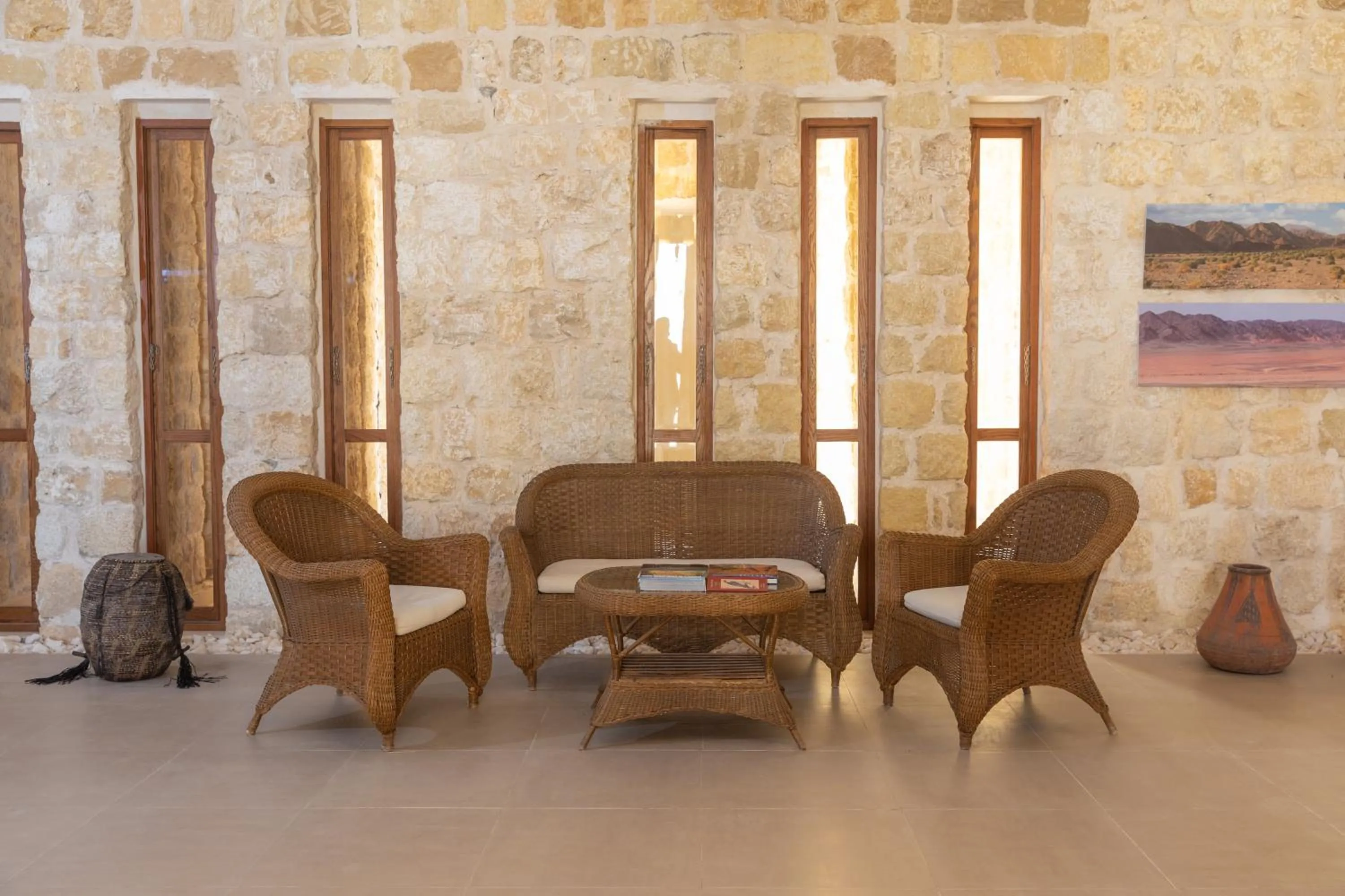 Lobby or reception in Wadi Sabarah Lodge