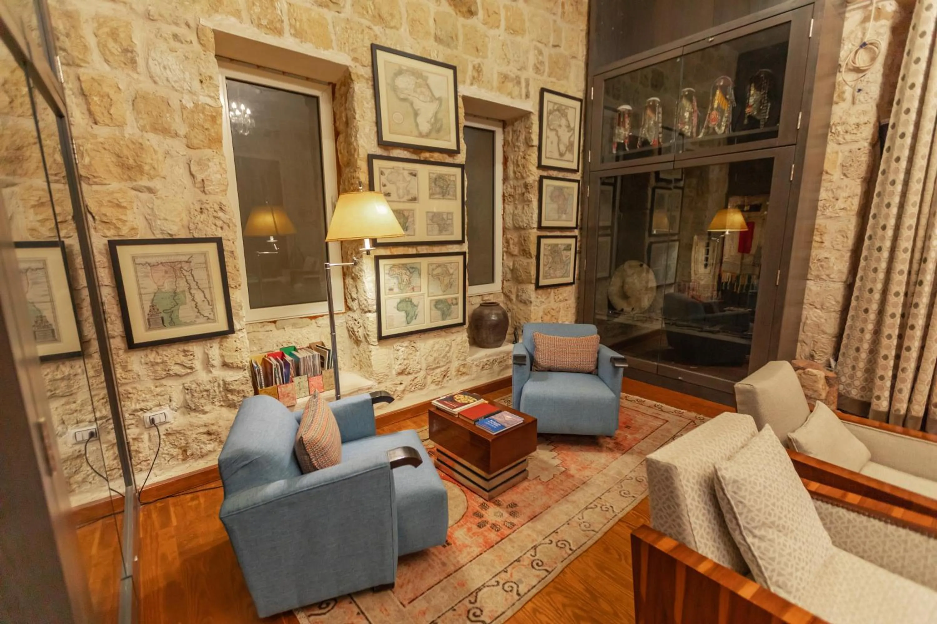 Seating area in Wadi Sabarah Lodge