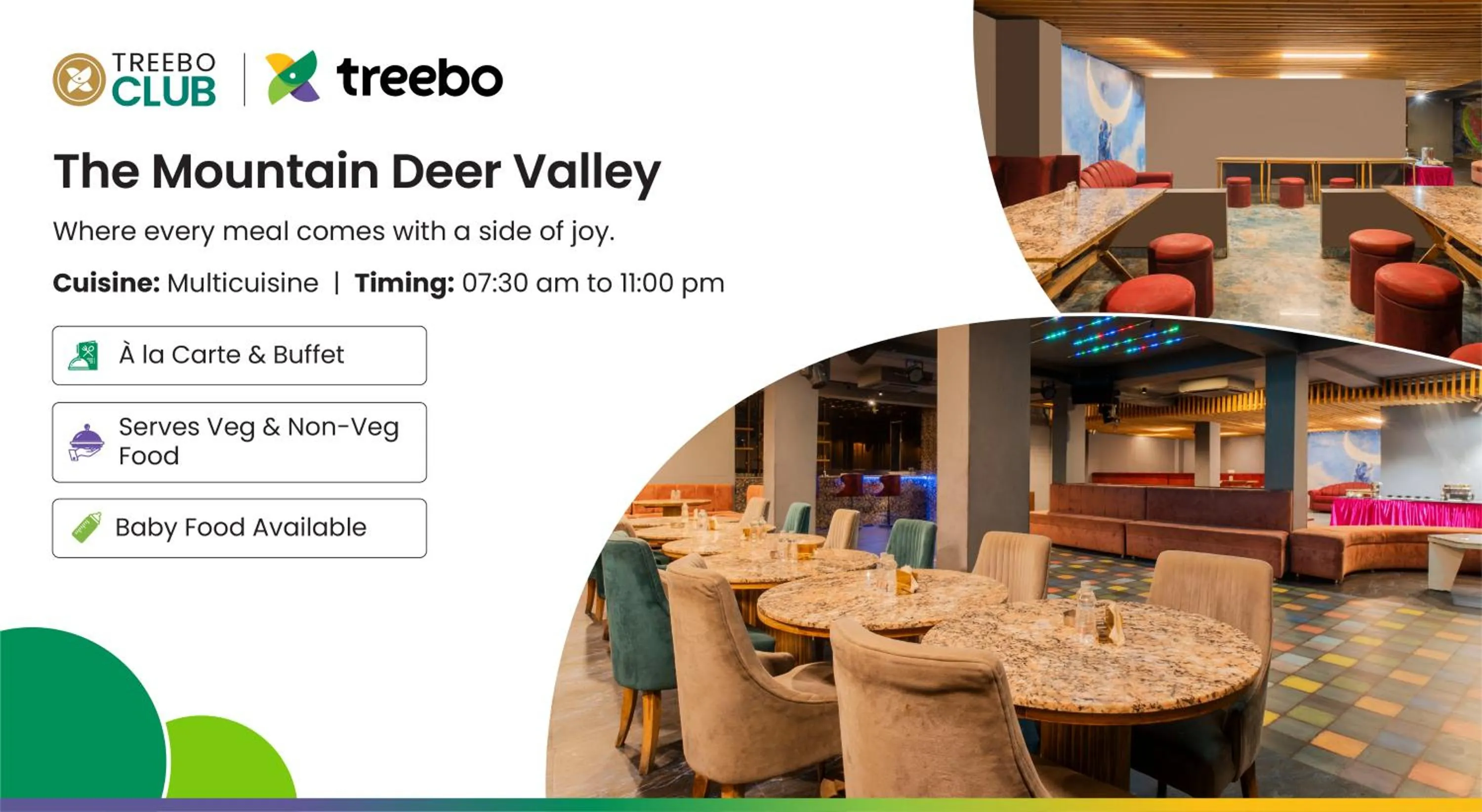 Restaurant/places to eat in Treebo The Mountain Deer Valley Near PGI