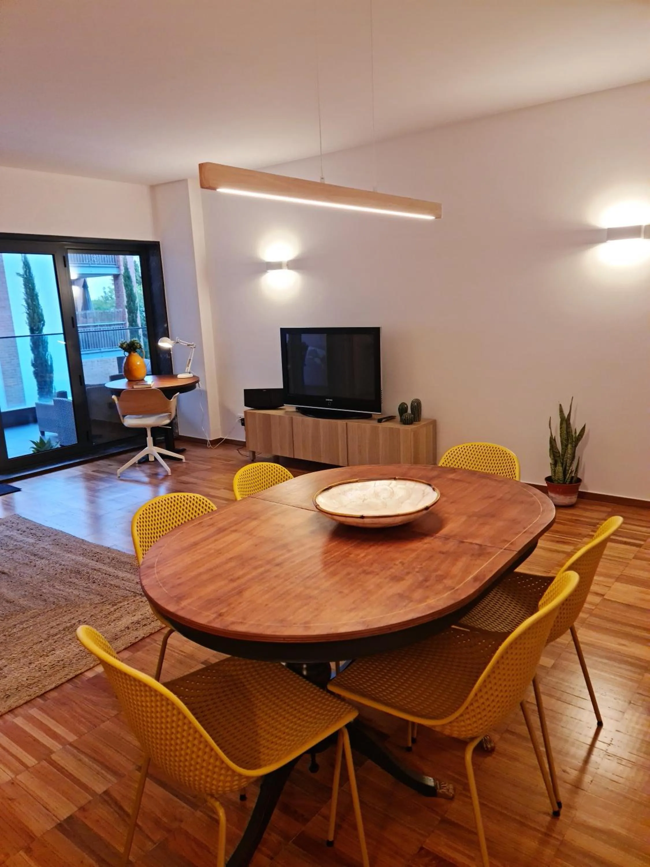 Communal lounge/ TV room in Lagos Factory Yellow by Marina with AC