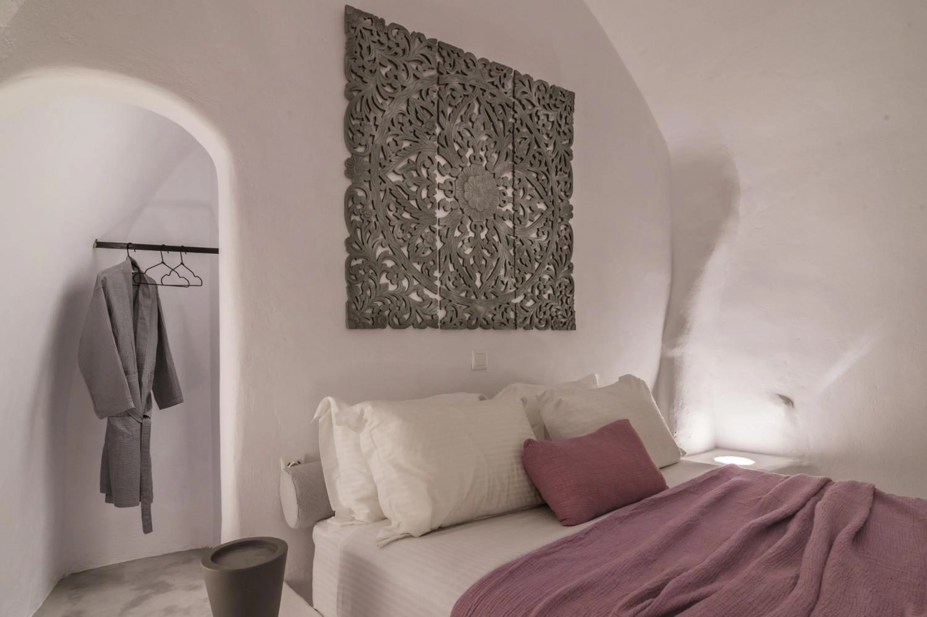 Facade/entrance, Bed in Yposkafon Concept Two-Bedroom Villa with Private Jacuzzi and Hamam