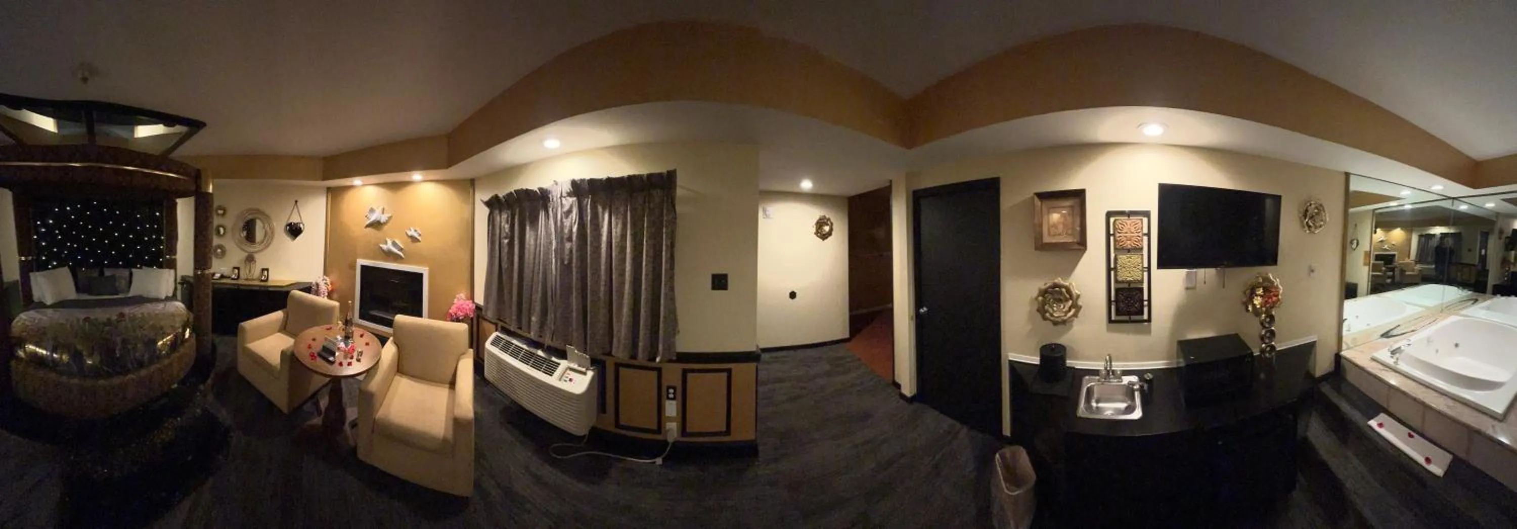 View (from property/room), Bed in Inn of the Dove - Romantic Luxury Suites with Jacuzzi & Seasonal Fireplace at Harrisburg-Hershey-Philadelphia, PA