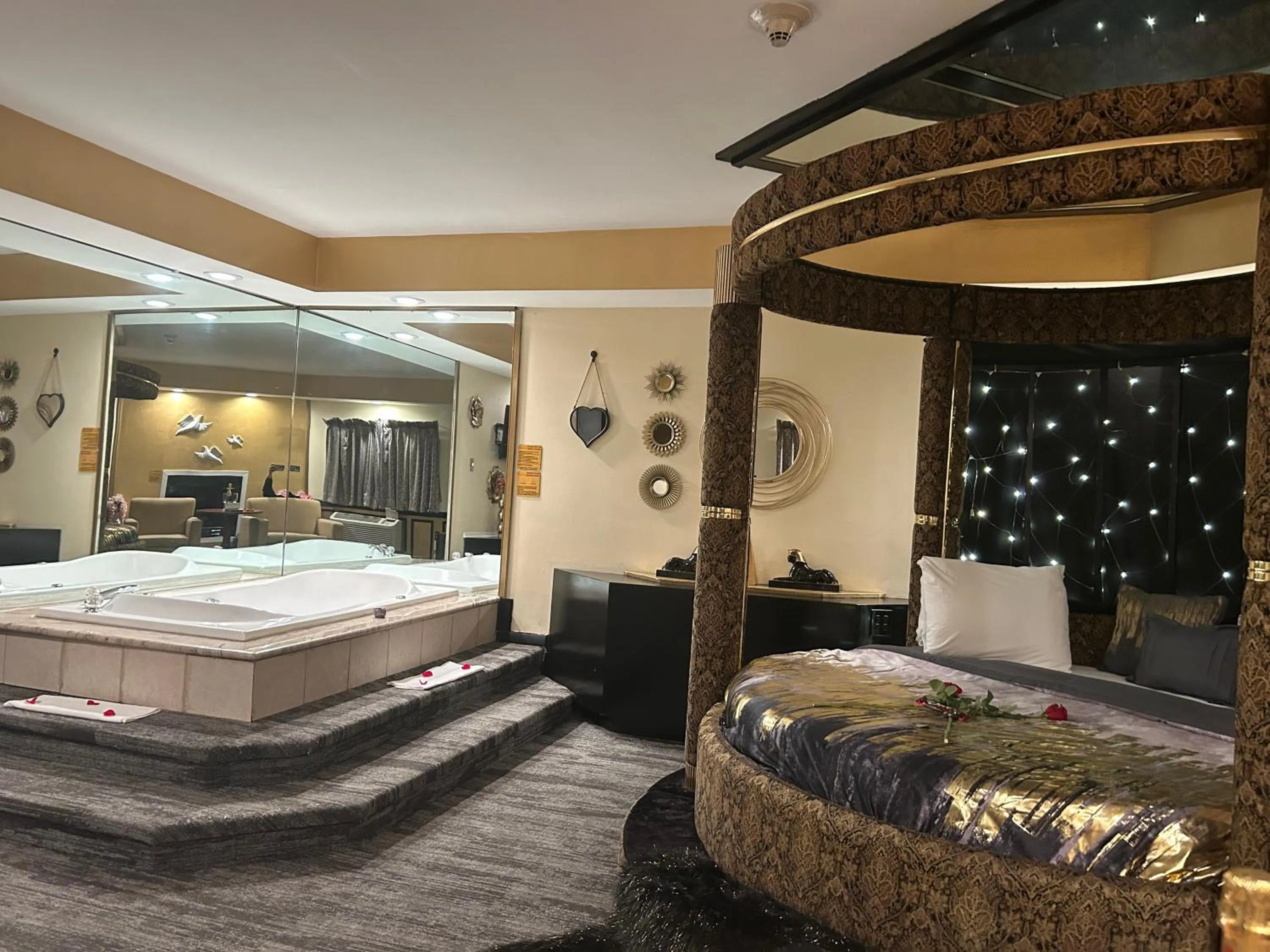 Hot Tub, Bed in Inn of the Dove - Romantic Luxury Suites with Jacuzzi & Seasonal Fireplace at Harrisburg-Hershey-Philadelphia, PA