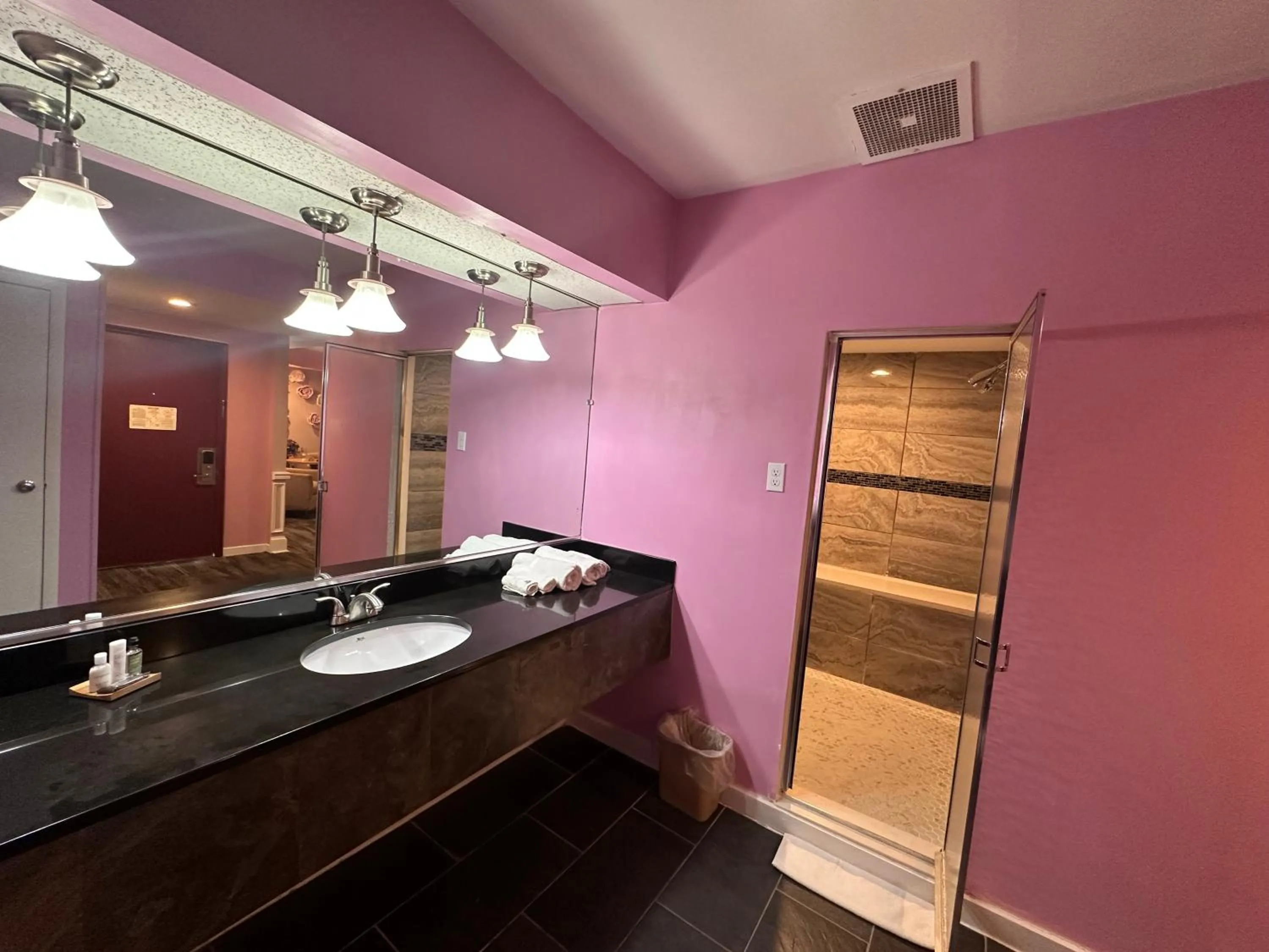Bathroom in Inn of the Dove - Romantic Luxury Suites with Jacuzzi & Seasonal Fireplace at Harrisburg-Hershey-Philadelphia, PA