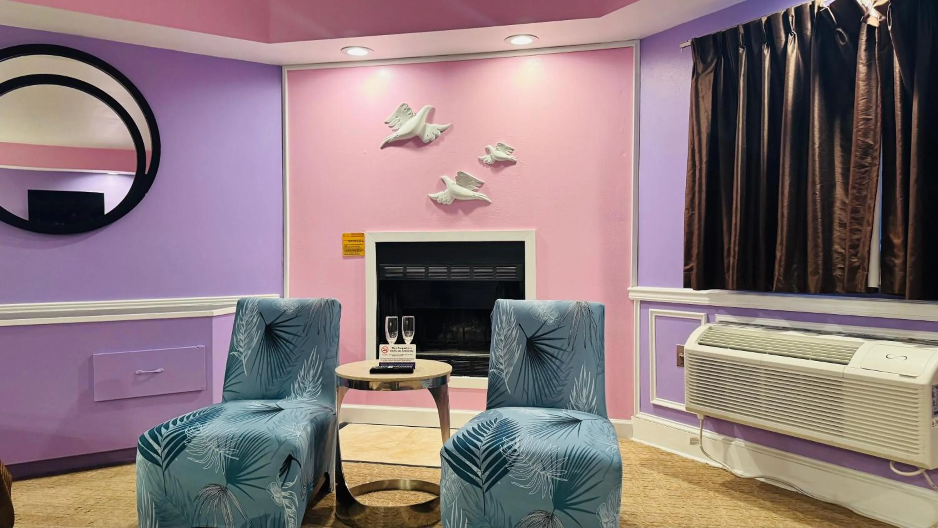 fireplace in Inn of the Dove Harrisburg-Hershey Romantic Suites