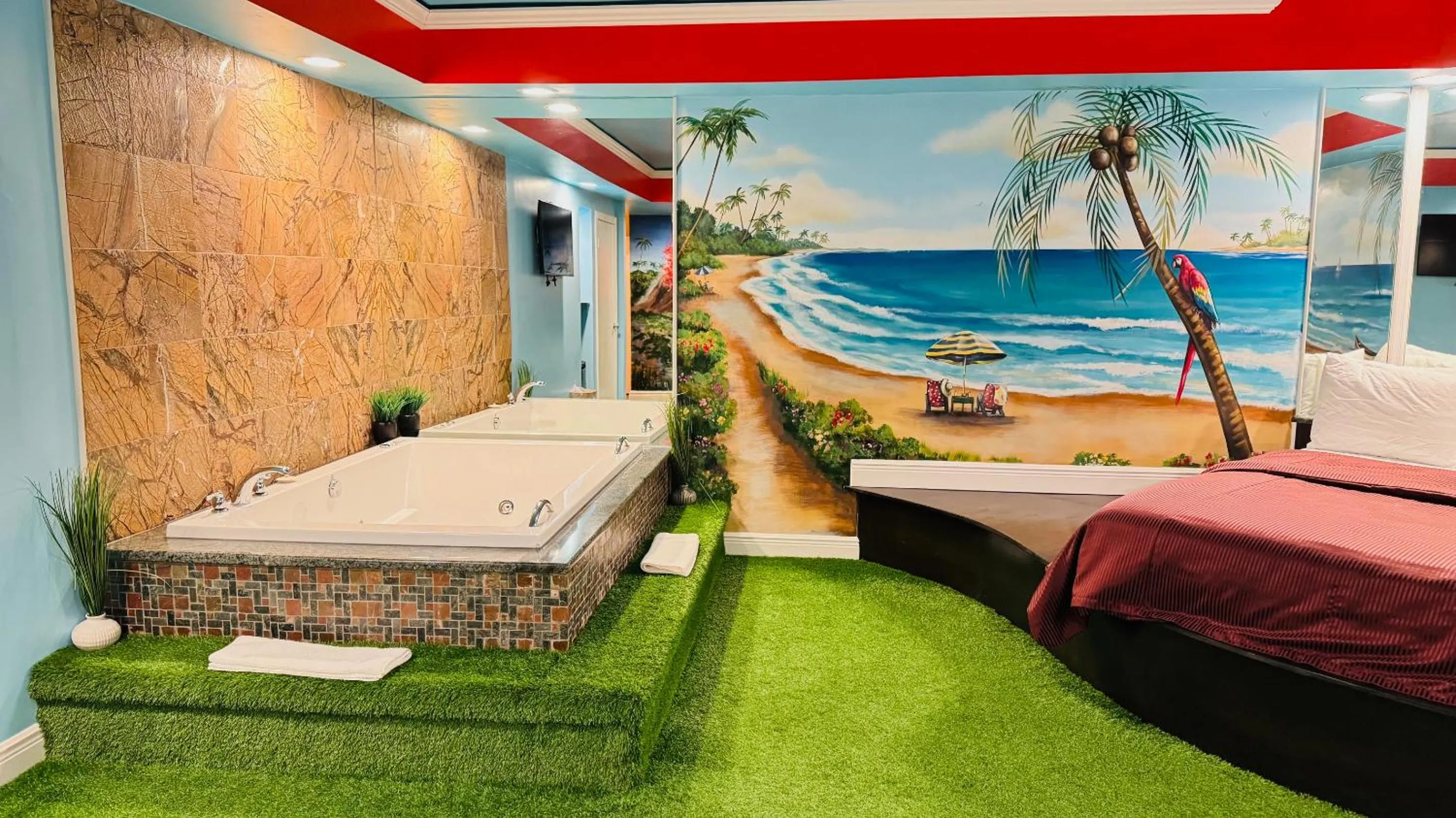 Hot Tub, Bed in Inn of the Dove Harrisburg-Hershey Romantic Suites