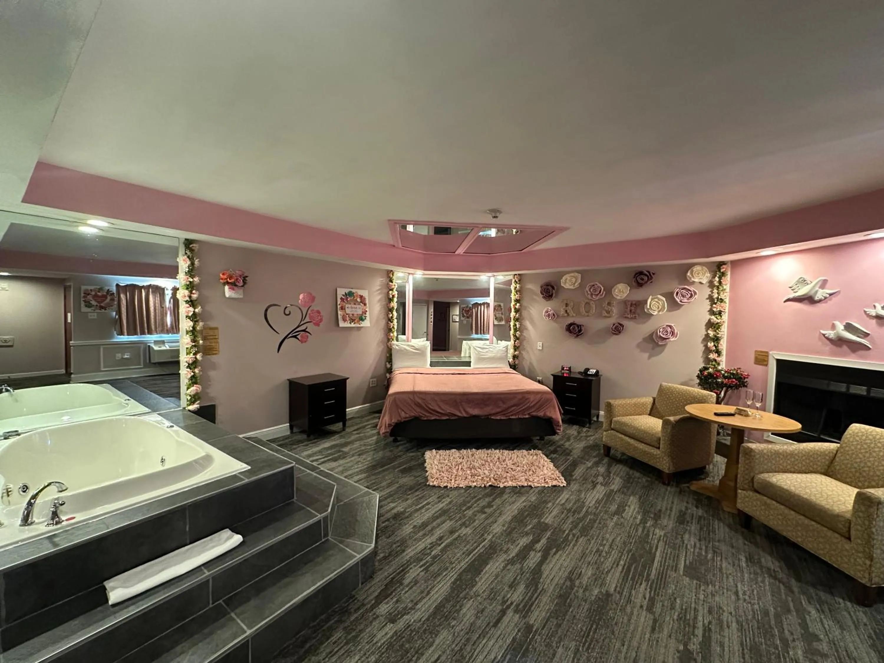 Bedroom, Bed in Inn of the Dove - Romantic Luxury Suites with Jacuzzi & Seasonal Fireplace at Harrisburg-Hershey-Philadelphia, PA