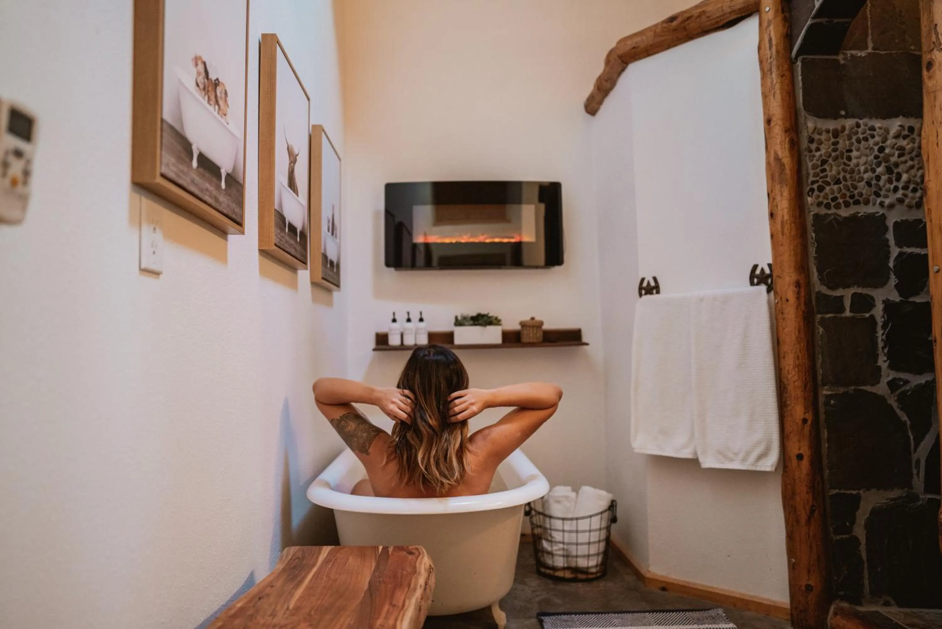 Bathroom in Scenic View Timber Lodge HotTub by Casa Oso
