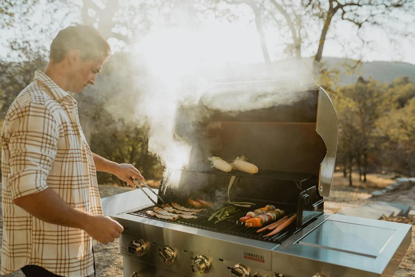 People in Sunset Glow Hidden Meadow BBQ HotTub by Casa Oso