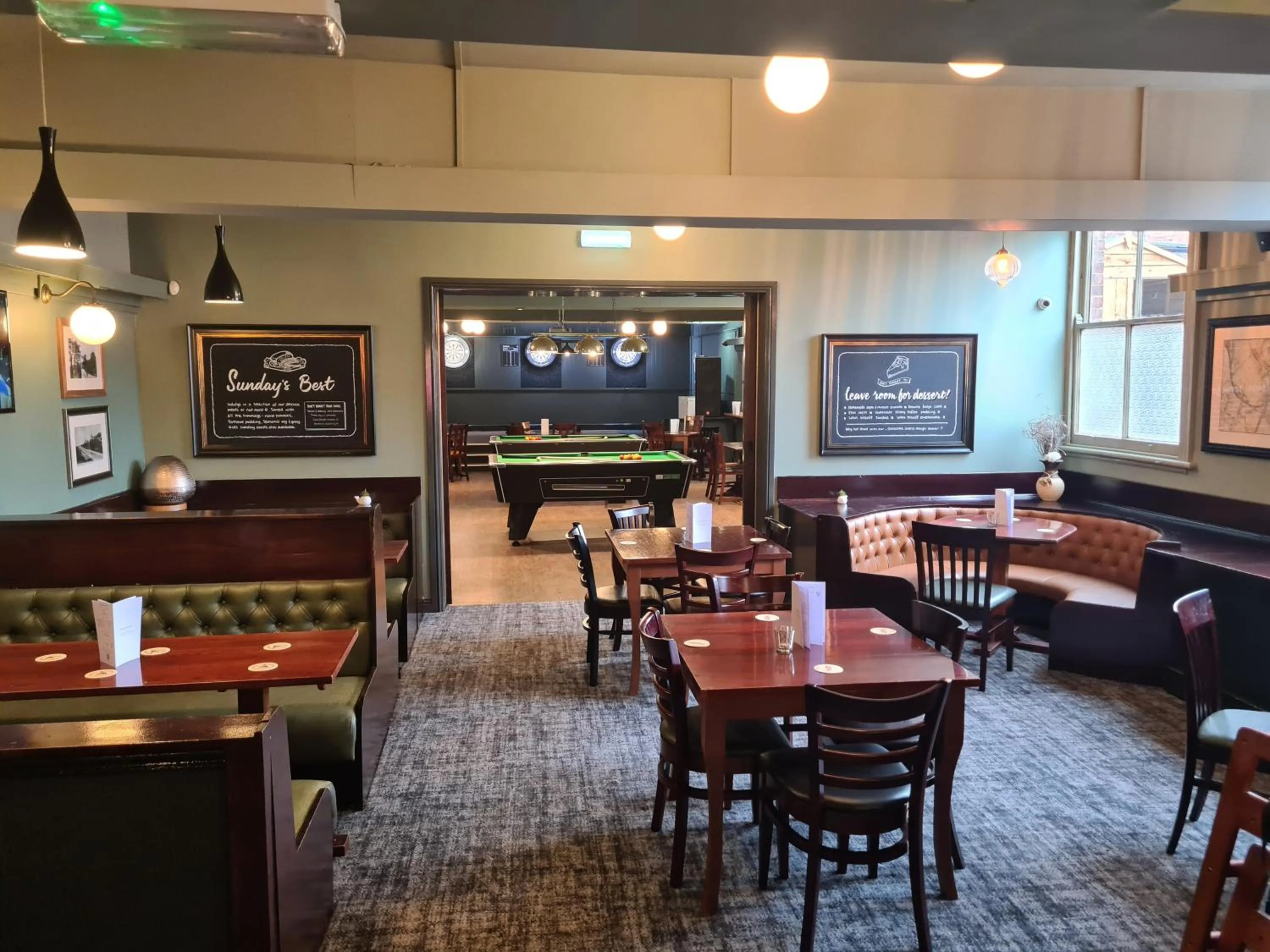 Dining area in Hen House
