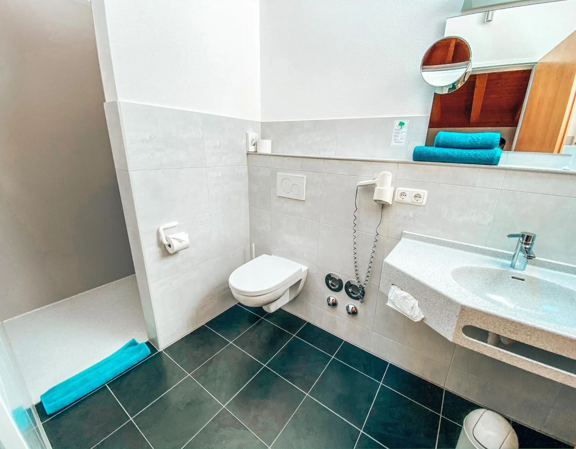 Bathroom in Hotel Schwertfirm