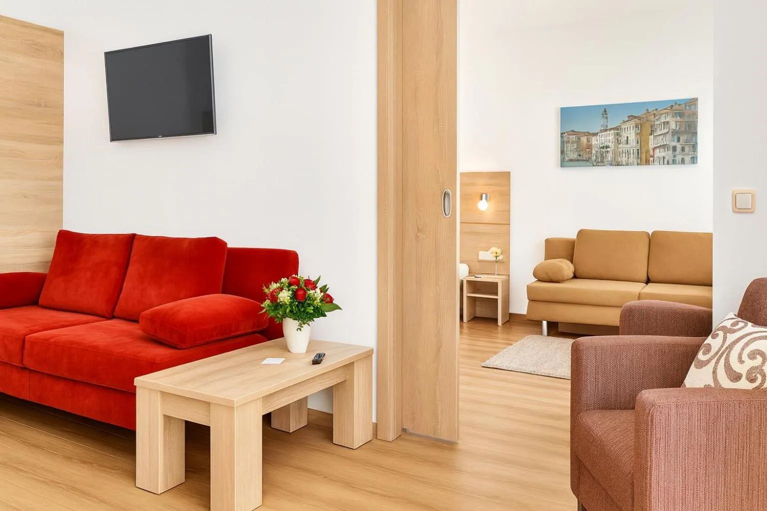 Seating area in Das Falk Apartmenthaus