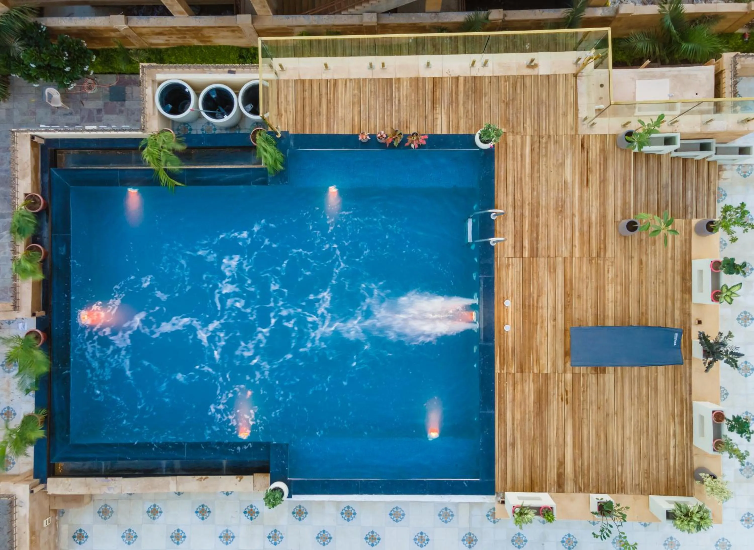 Swimming pool in Rupal Residency