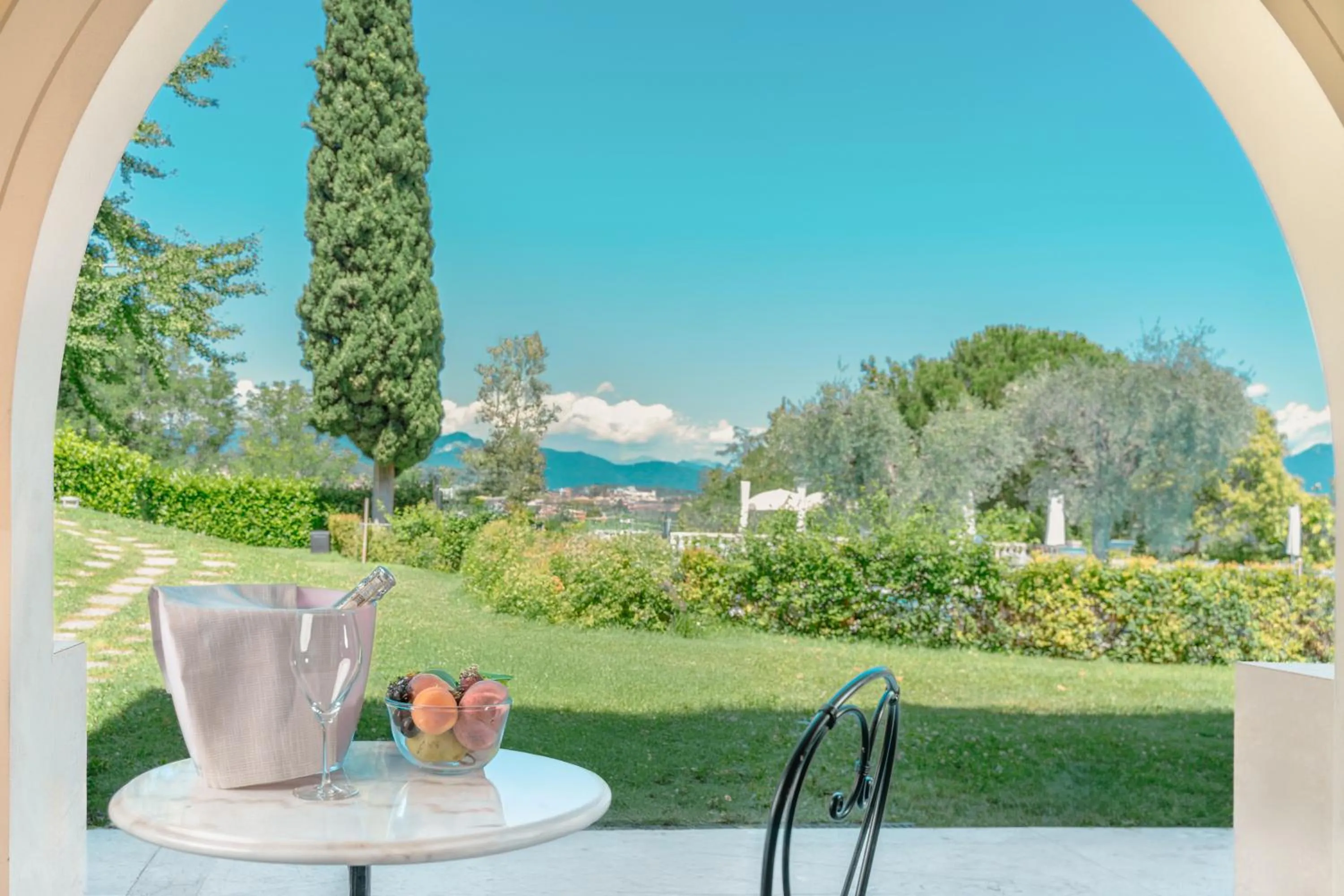 Patio in AHG Golf Hotel Porta Del Sole