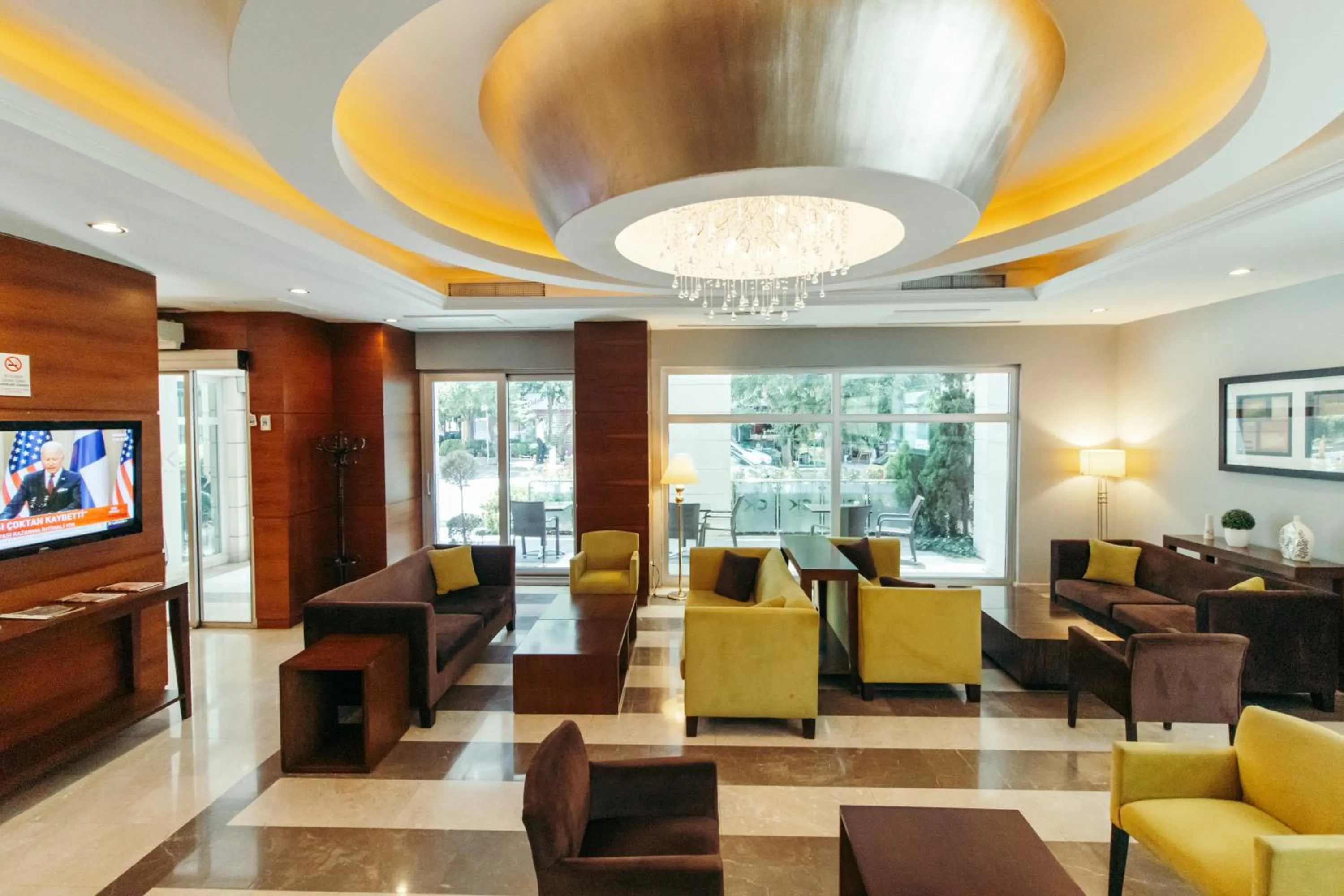Seating area in CK Farabi Hotel