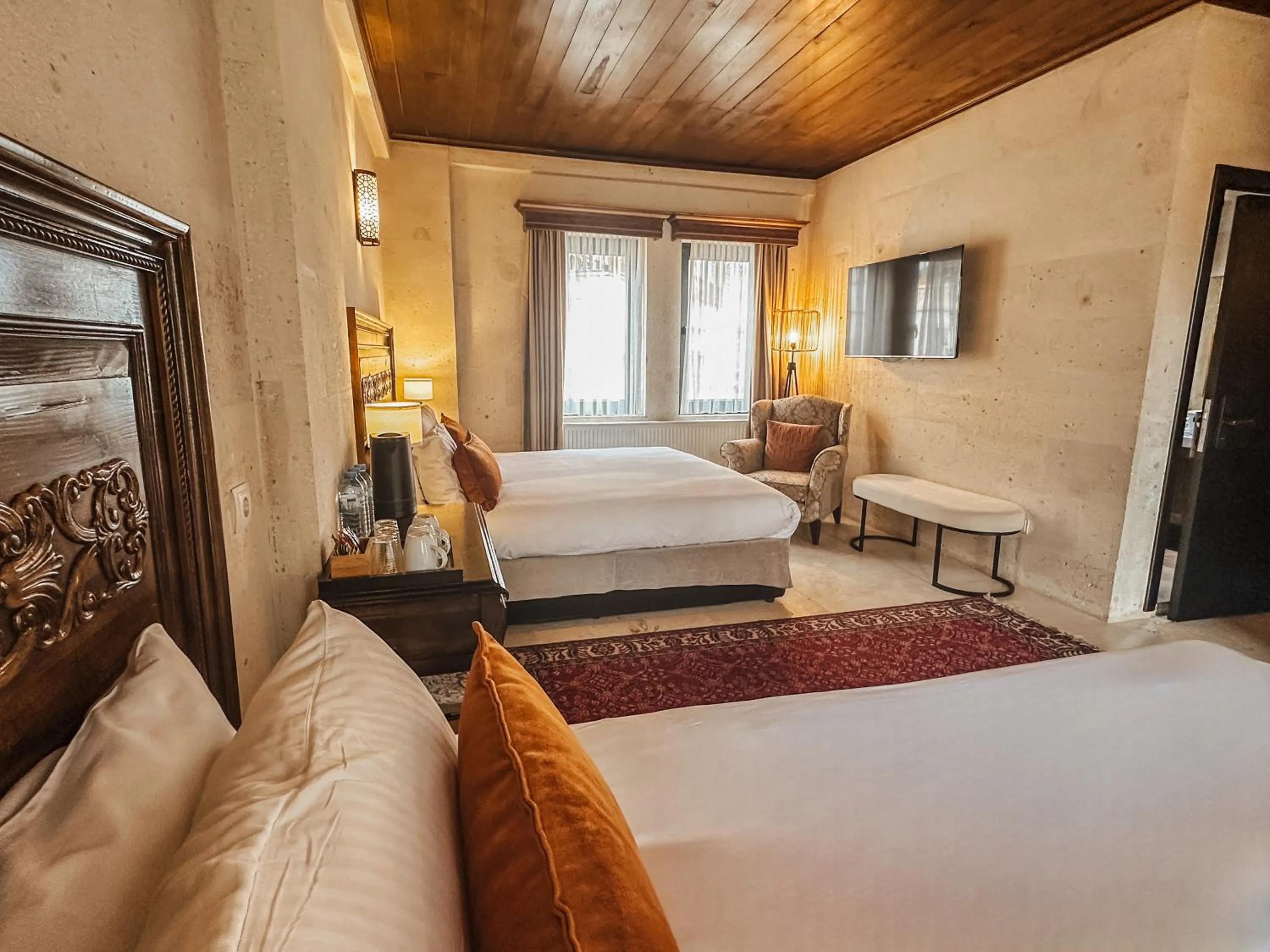 Bed in Osmanli Cappadocia Hotel