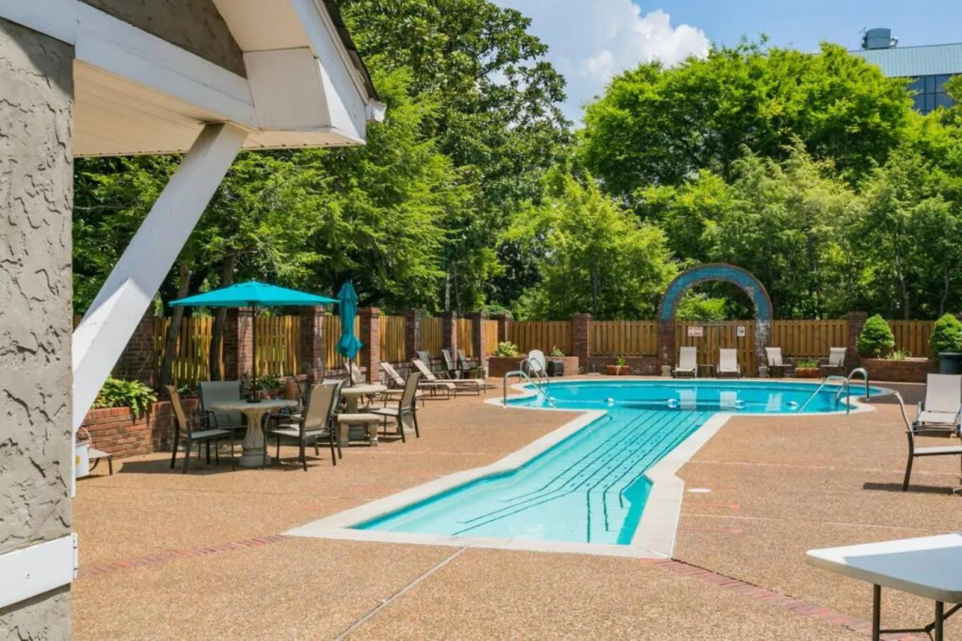 Pool view in Music Row Retreat with Pool and Free Parking, Walk to Bars!