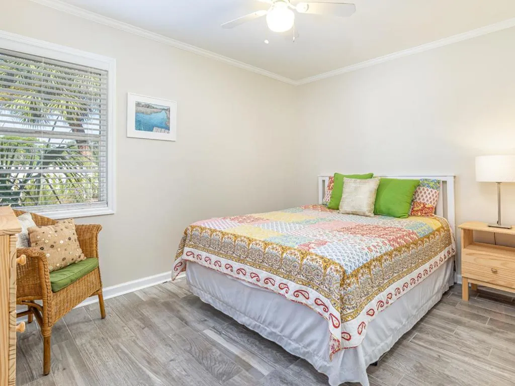 Bed in Horsepen Creek Cottage