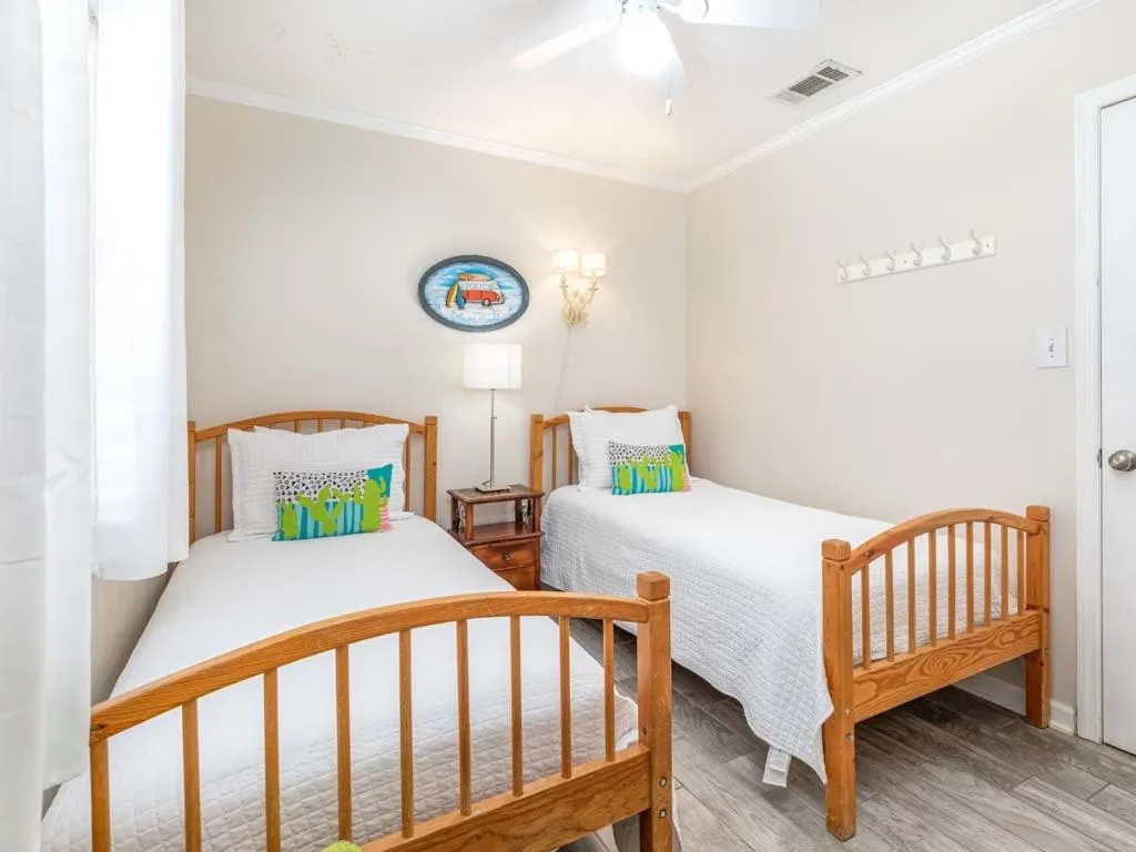 Bed in Horsepen Creek Cottage