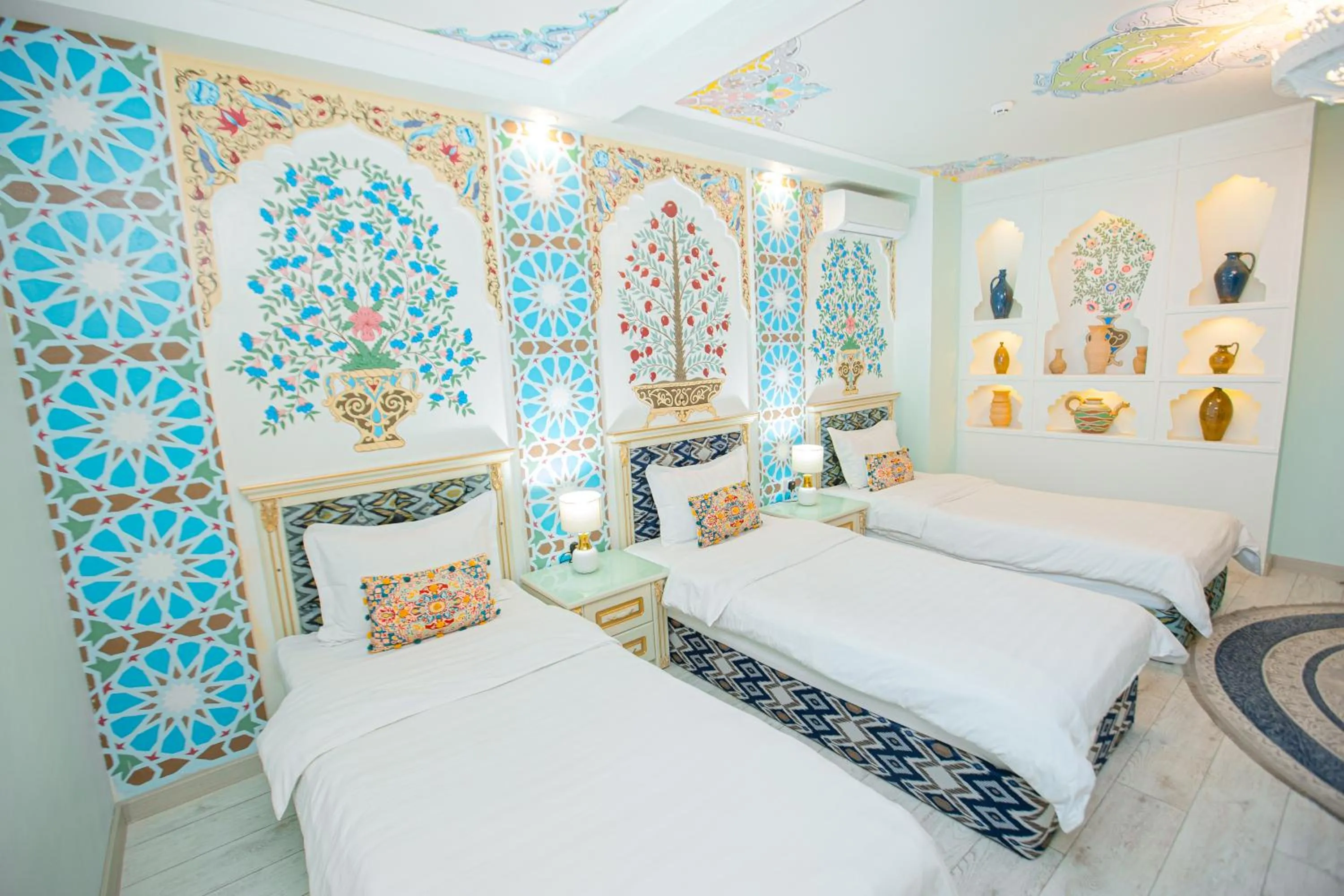 Bed in Gur Emir Palace boutique hotel