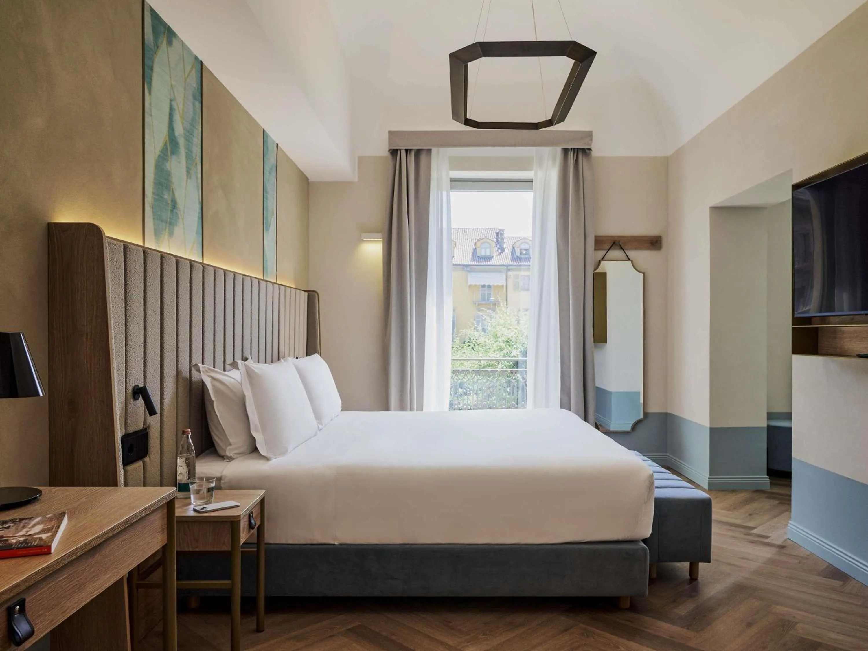 Bedroom, Bed in Hotel Giacomo Morra Alba - Handwritten Collection