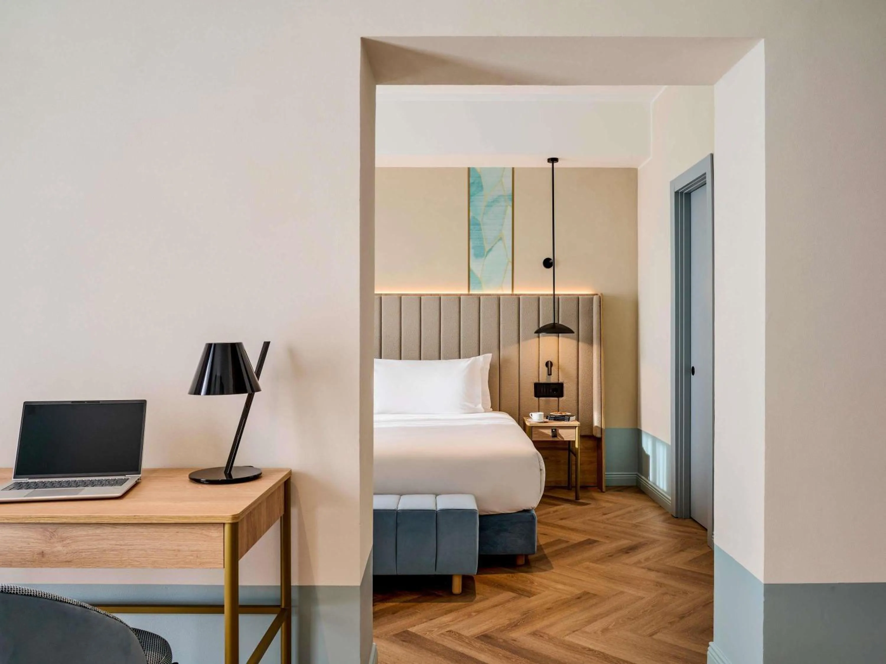 Bedroom, Bed in Hotel Giacomo Morra Alba - Handwritten Collection