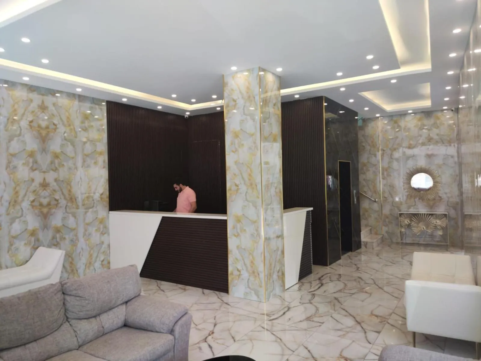 Lobby or reception in Golden Hotel