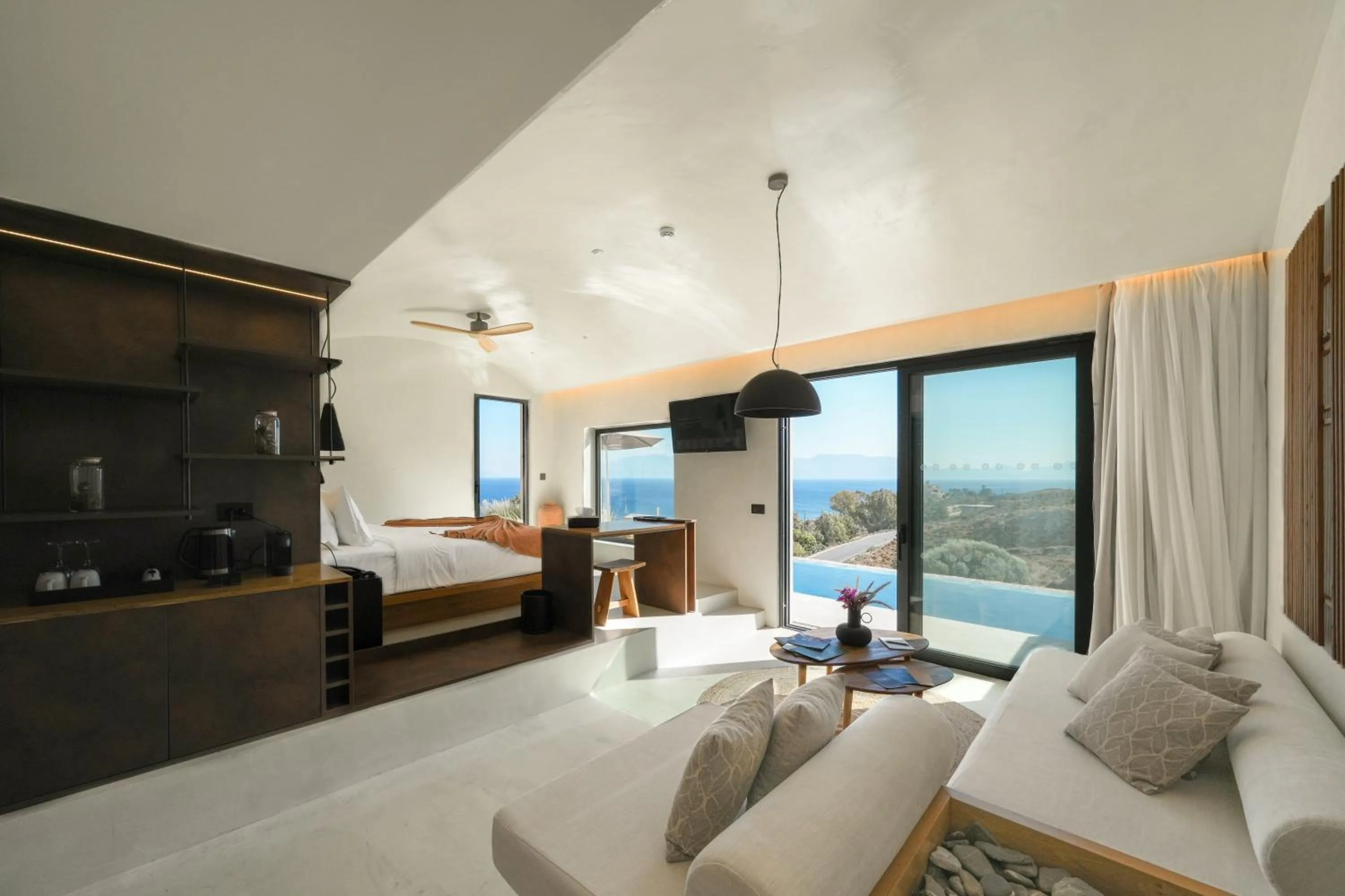 Living room, Bed in KOIA All - Suite Well Being Resort - Adults Only