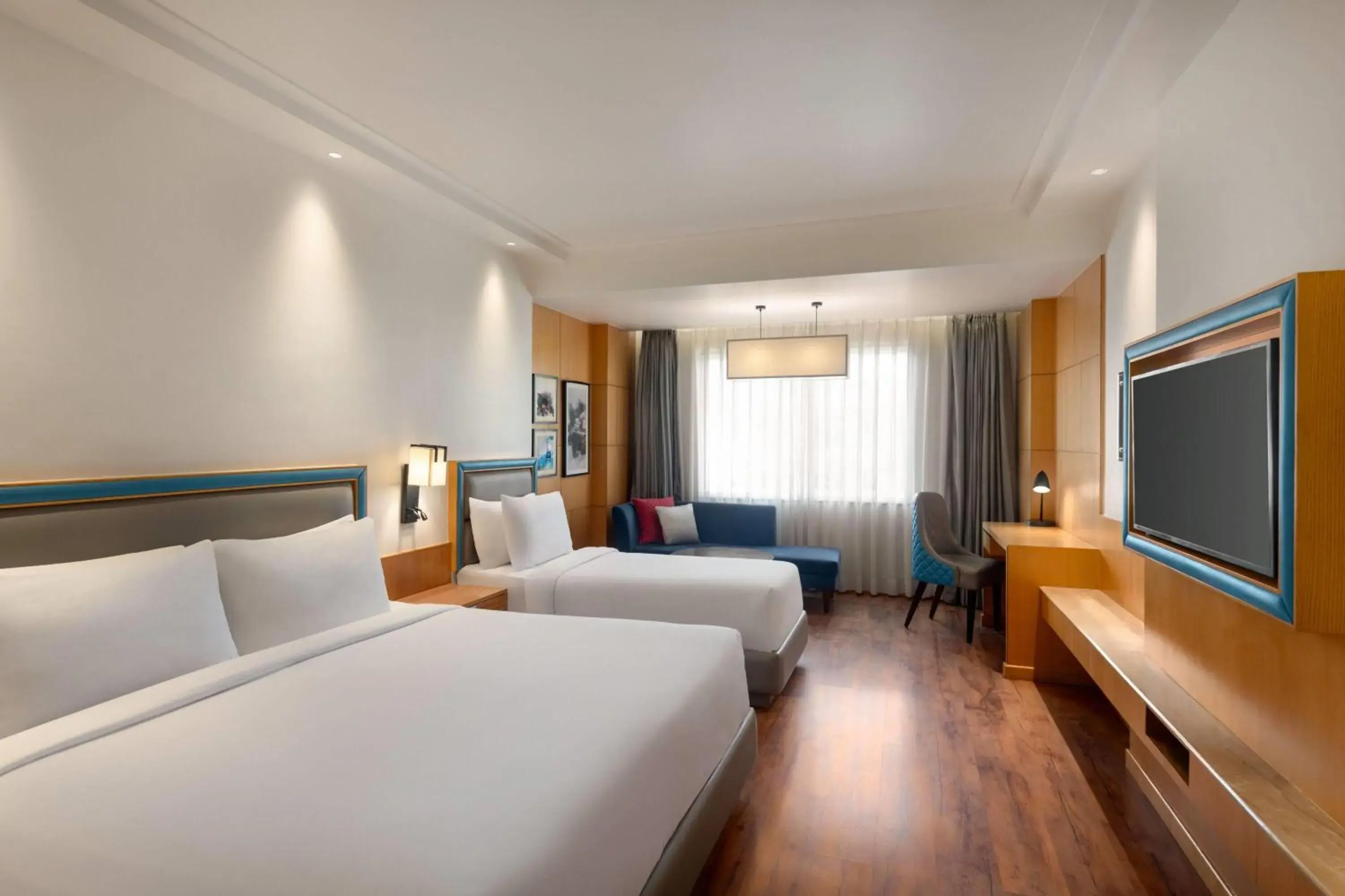 1 King Bed and 1 Single Bed, Non-Smoking in Ramada by Wyndham Katra Station Road 1 King Bed and 1 Single Bed, Non-Smoking in Ramada by Wyndham Katra Station Road