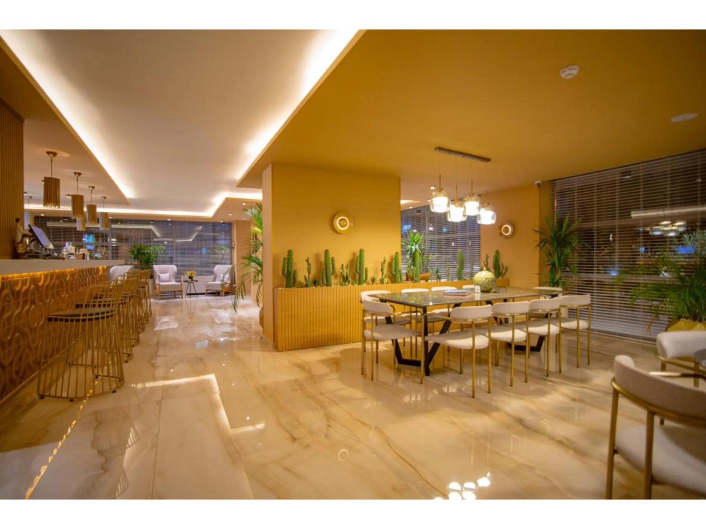 Lobby or reception in La Terrazza Hotel