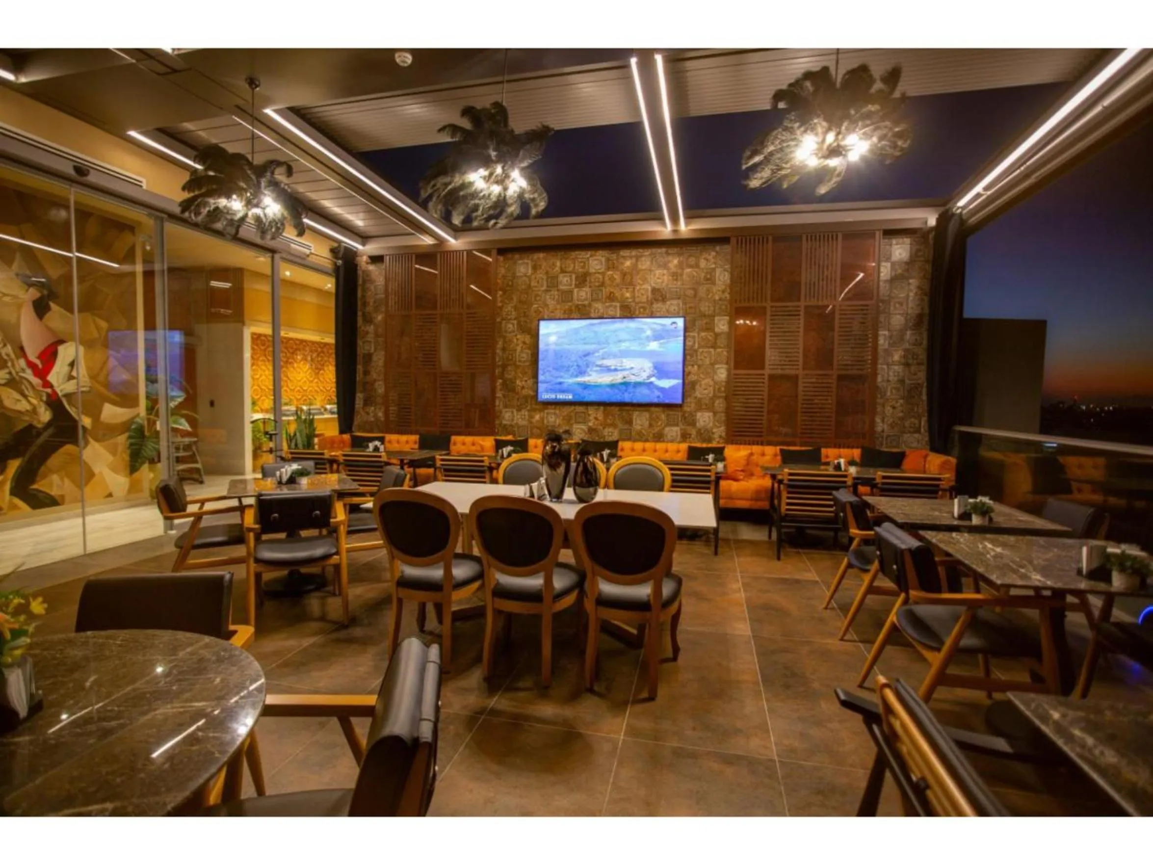Seating area in La Terrazza Hotel