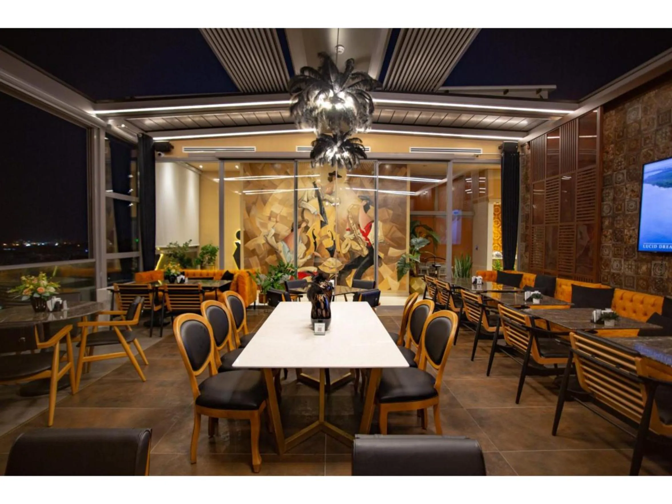 Seating area in La Terrazza Hotel