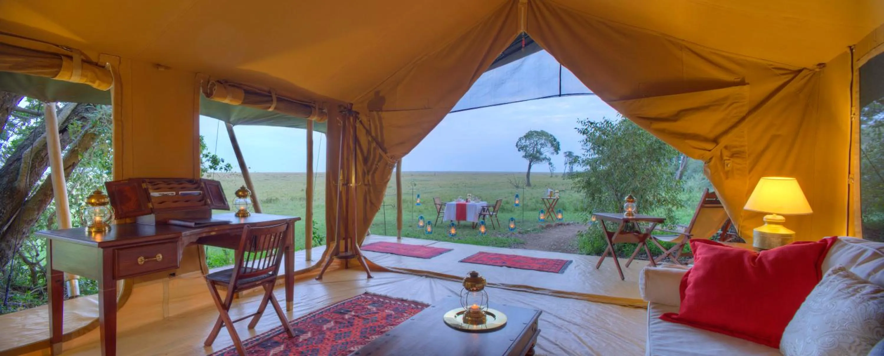 Seating area in Elephant Pepper Camp