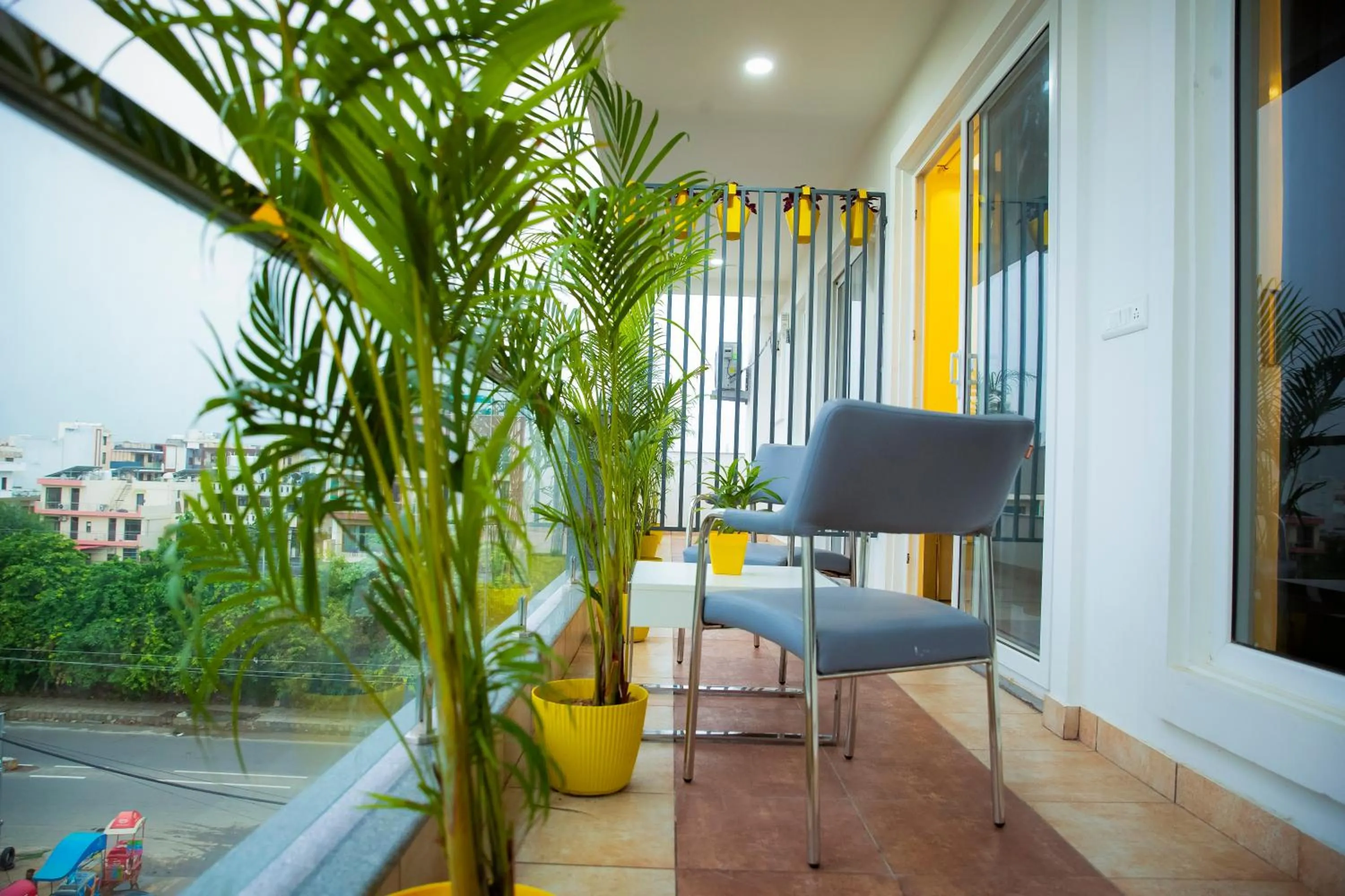 Balcony/Terrace in Lime Tree Luxury Studio - Service Apartment Near Artemis Hospital ,Gurgaon