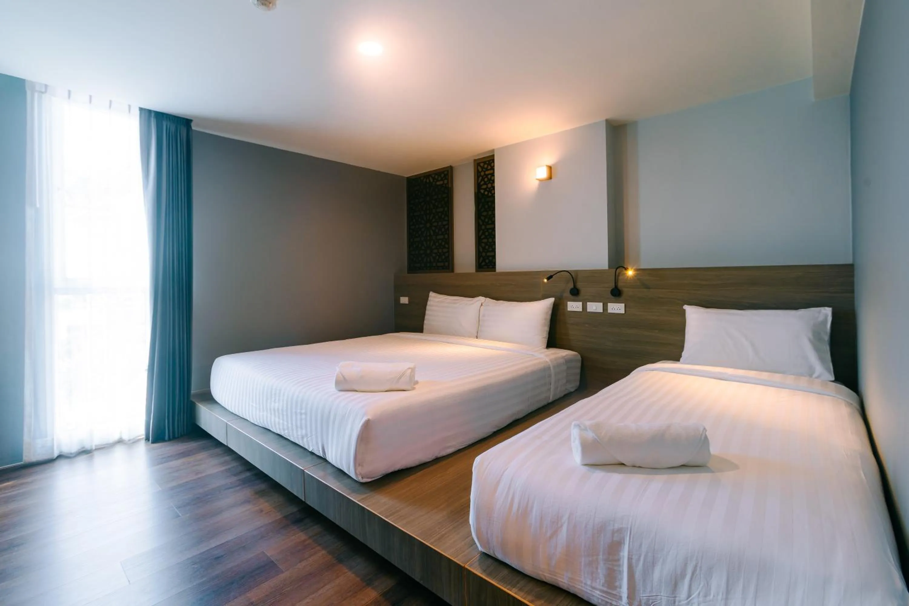 Bed in วัน บัดเจท เชียงราย ซอยสวรรค์ One Budget Hotel Chiangrai Soi Sawan